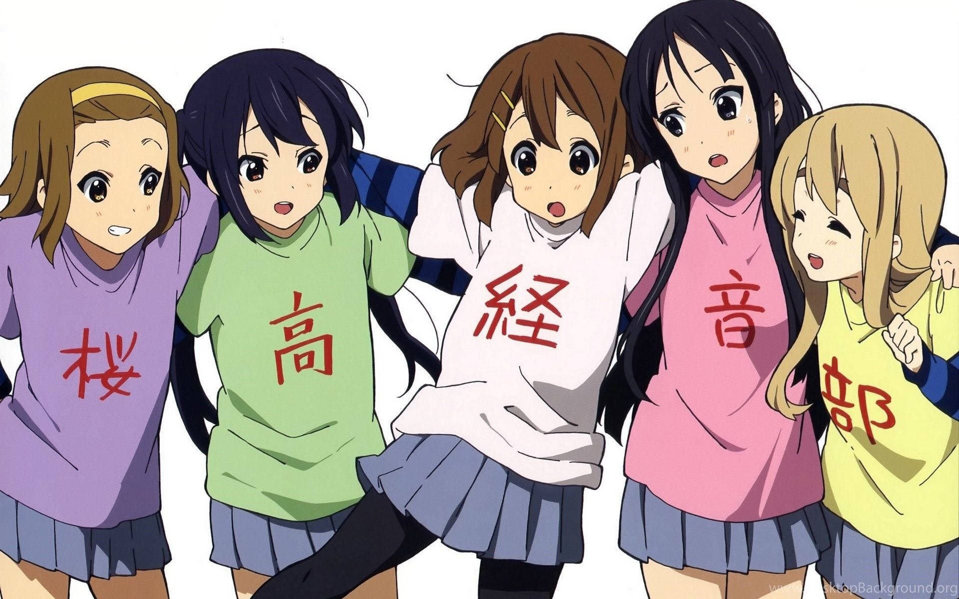 Кавайні аниме-персонажі K-On! Шпалери