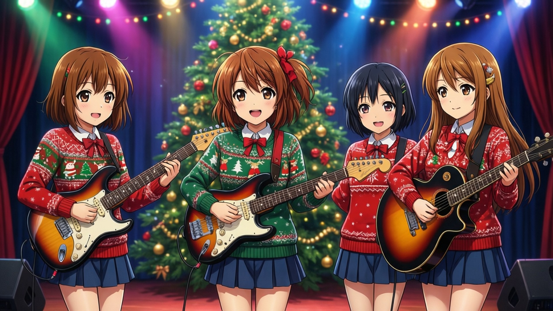 K-On! Рождественский концерт Шпалери
