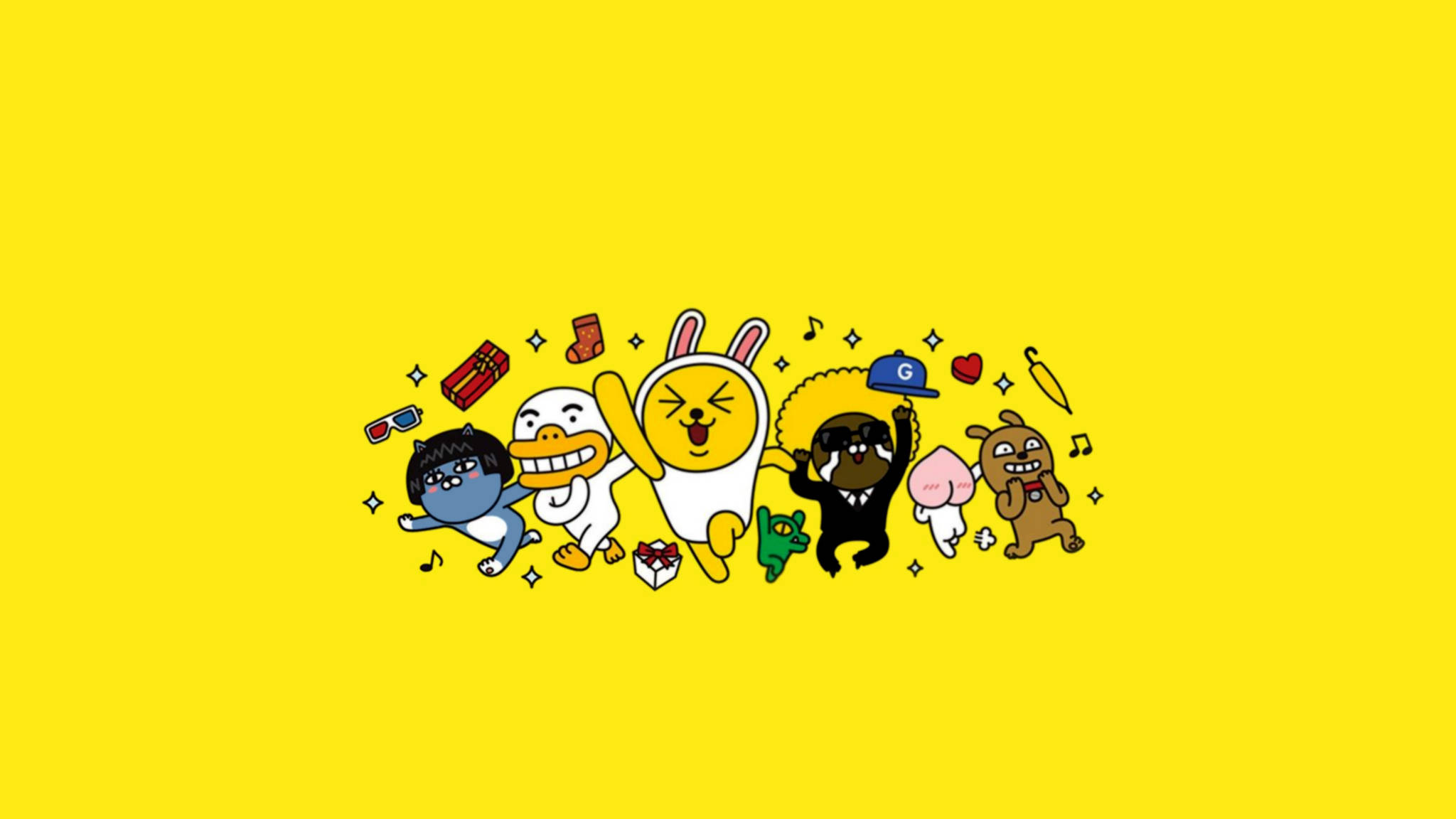 Естетичні шпалери Kakao Friends для робочого столу Шпалери