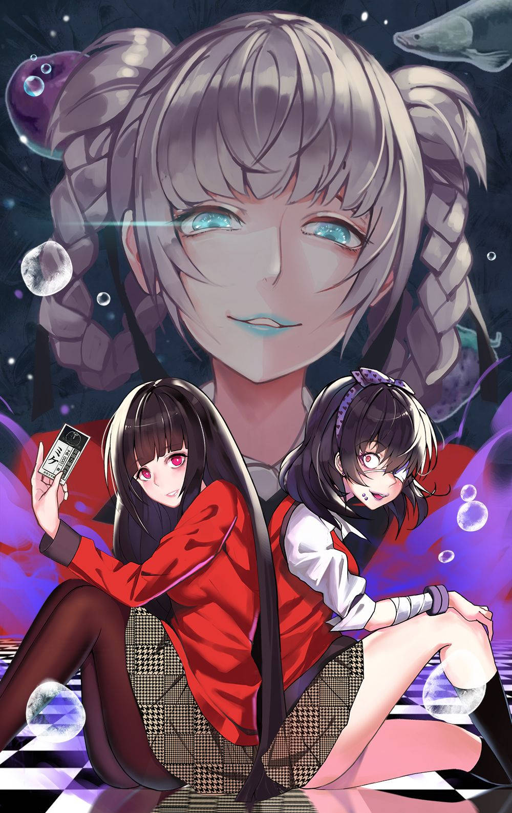 Весь состав Kakegurui Шпалери