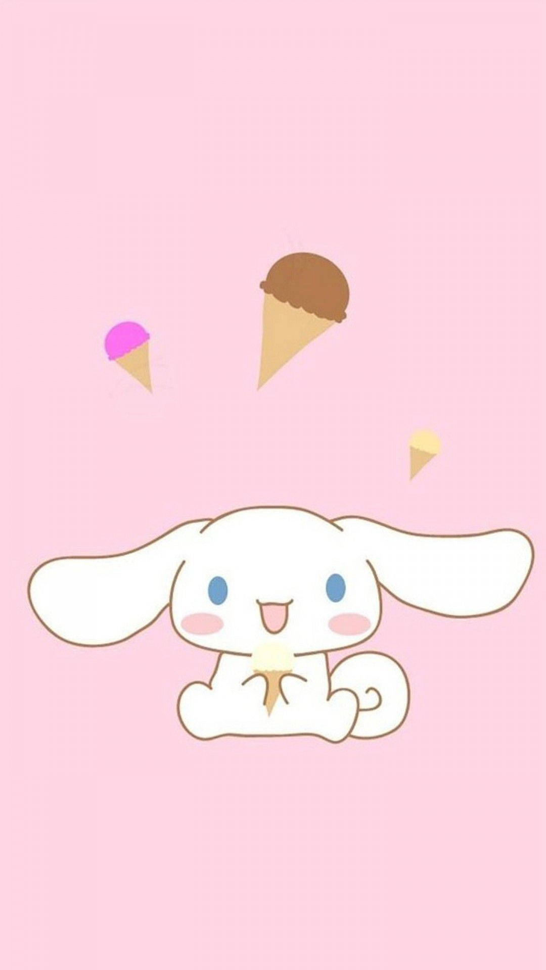 Kawaii HD Cinnamoroll їсть морозиво Шпалери