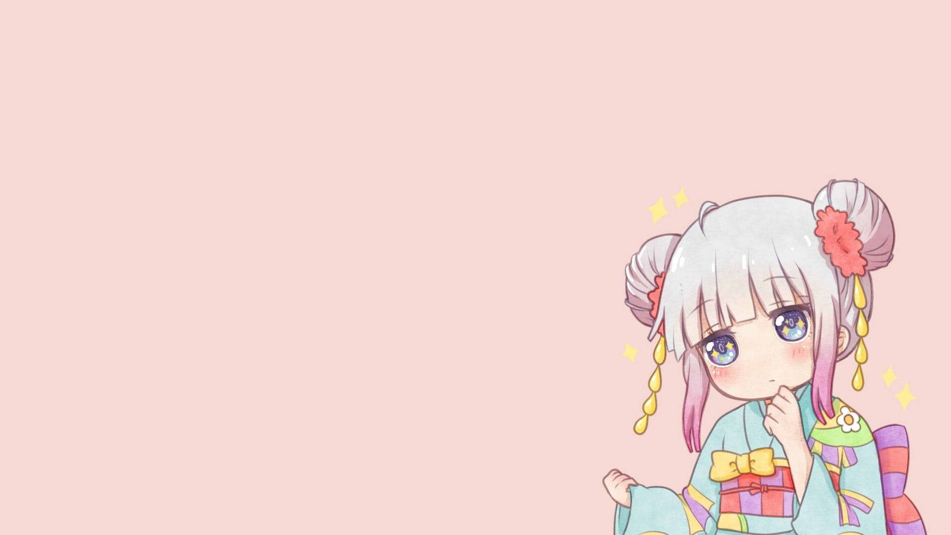 Kawaii HD Дівчина в кімоно Шпалери