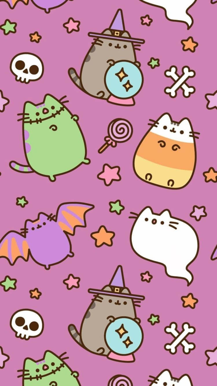 Kawaii HD Хелловін Пушин Шпалери