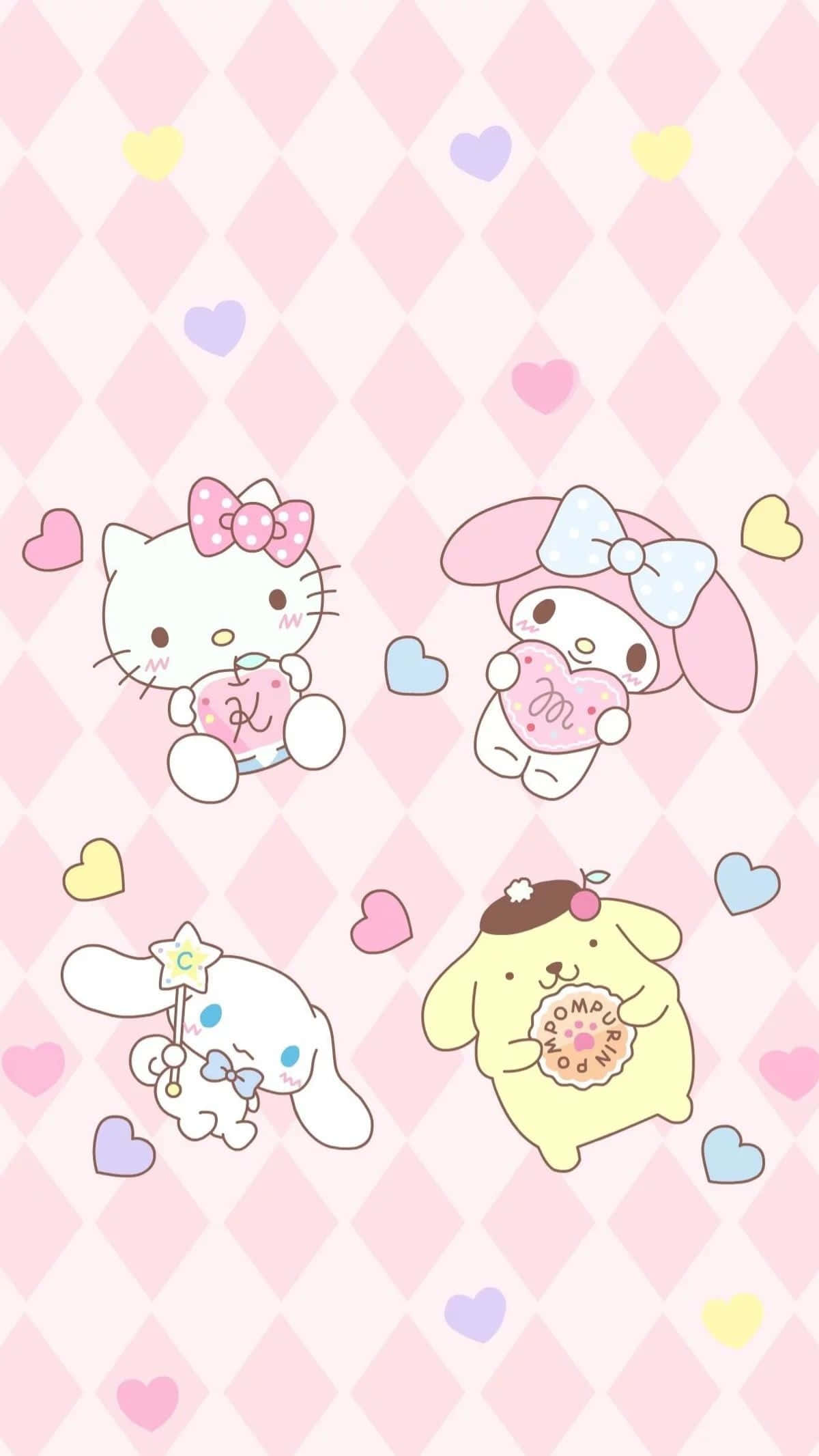 Поширюйте сонячне світло з Kawaii Pink Шпалери