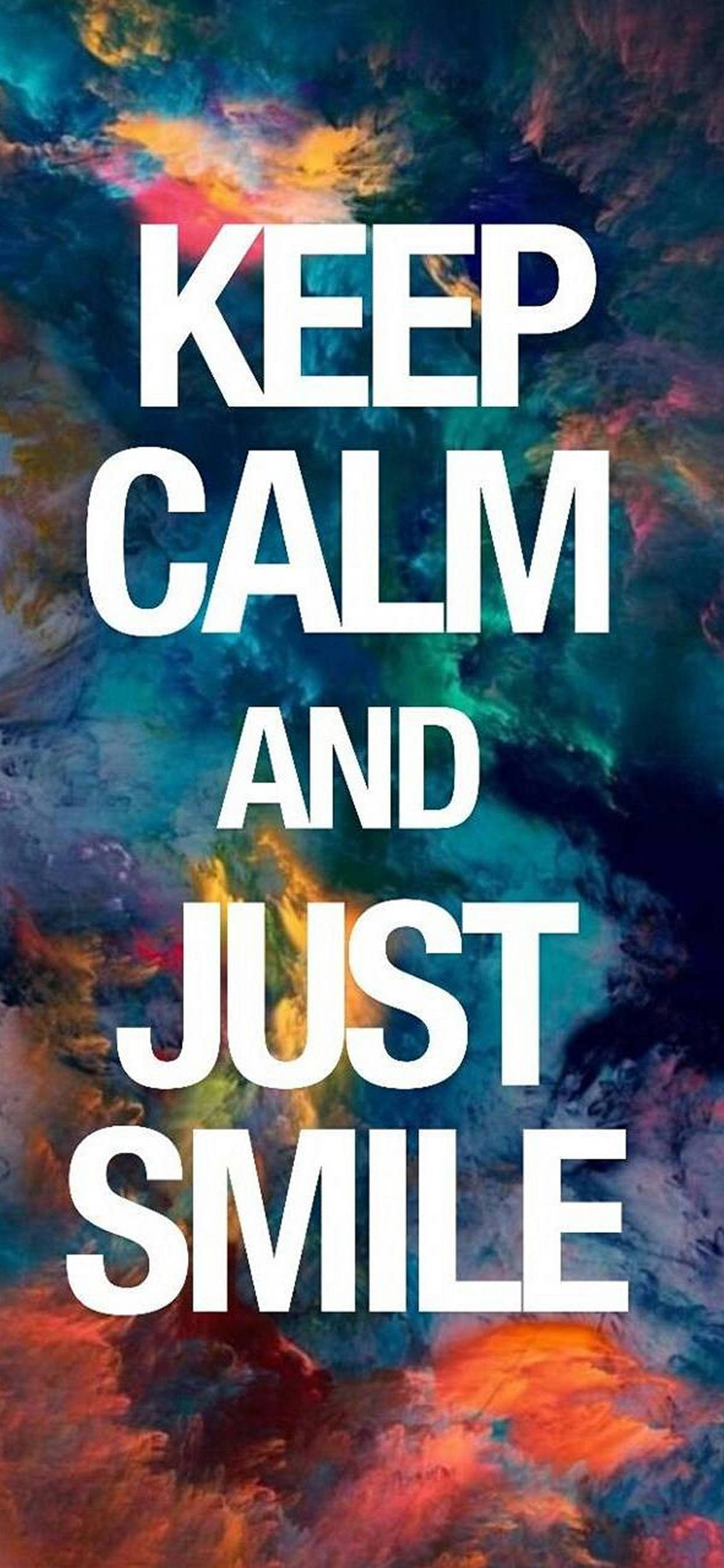 Keep Calm Just Smile мотивационные iPhone Шпалери
