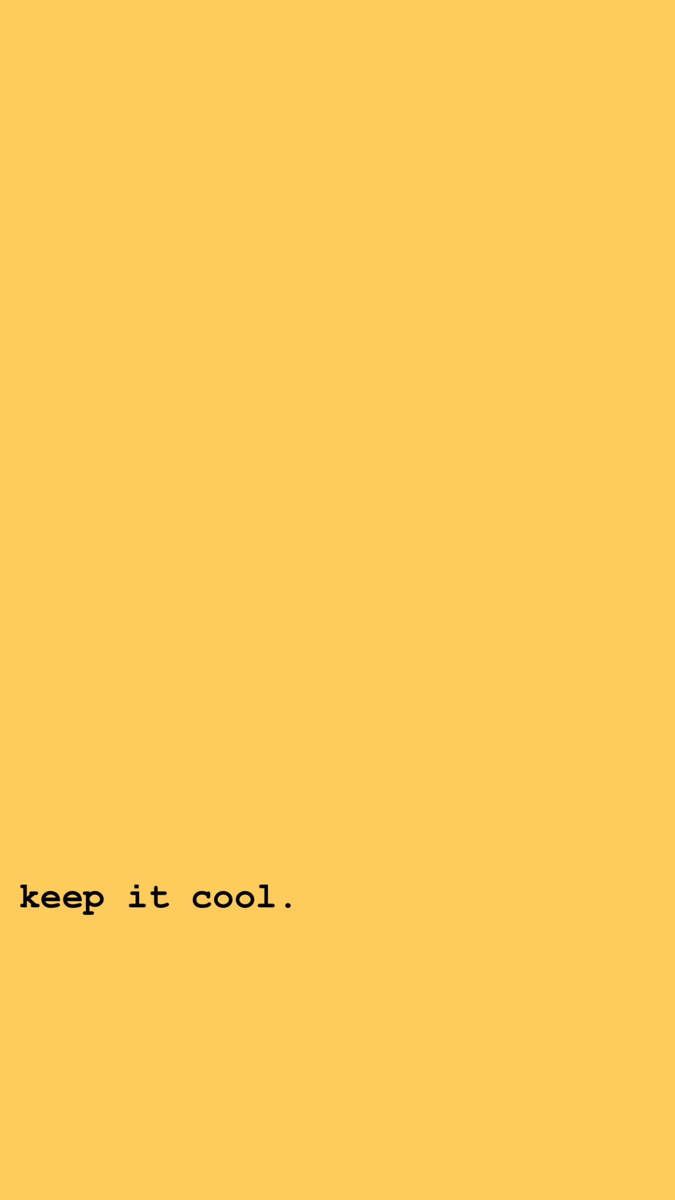 Keep It Cool пастельно-жёлтая эстетика Шпалери