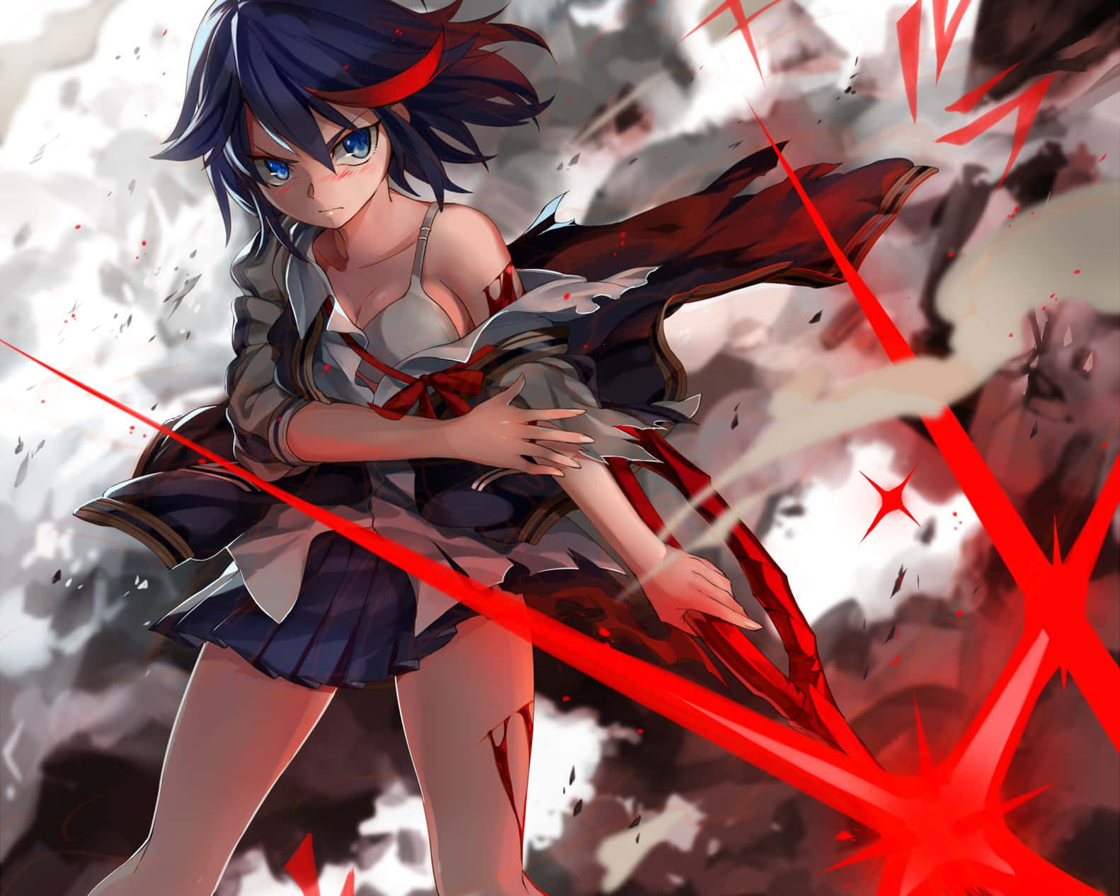 Kill La Kill Рюко з сяючим червоним клинком Шпалери