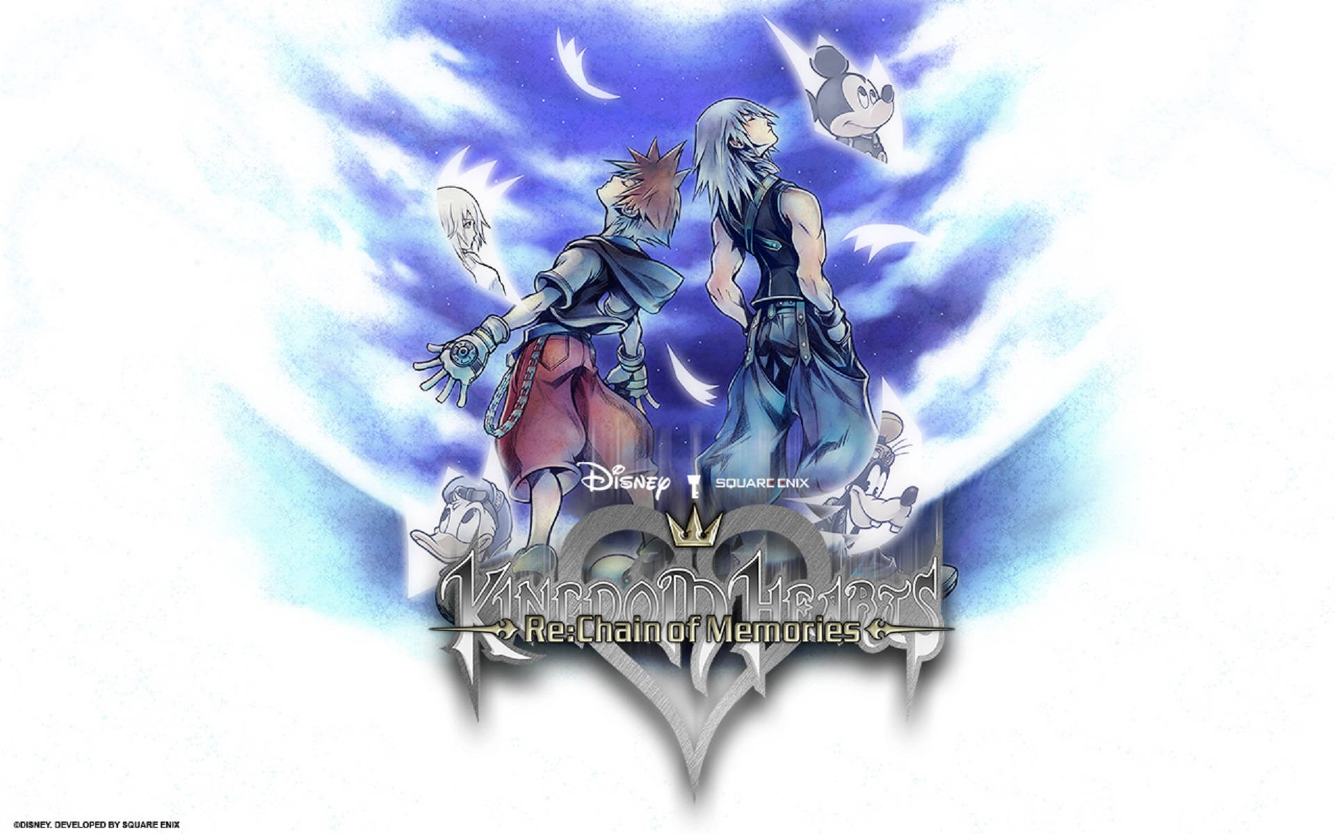 Чарівні персонажі з логотипом Kingdom Heart Шпалери