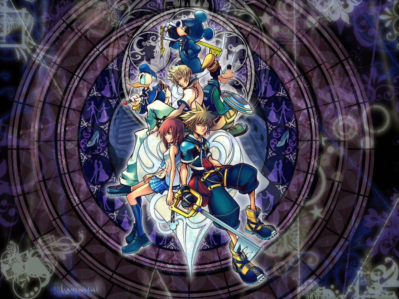 Красивий логотип Kingdom Heart Шпалери