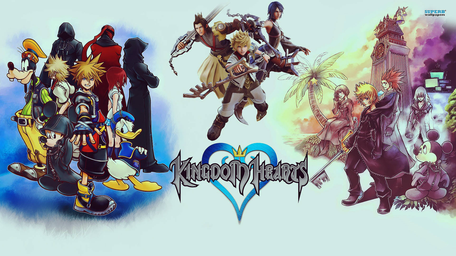 Крутий логотип Kingdom Hearts Шпалери