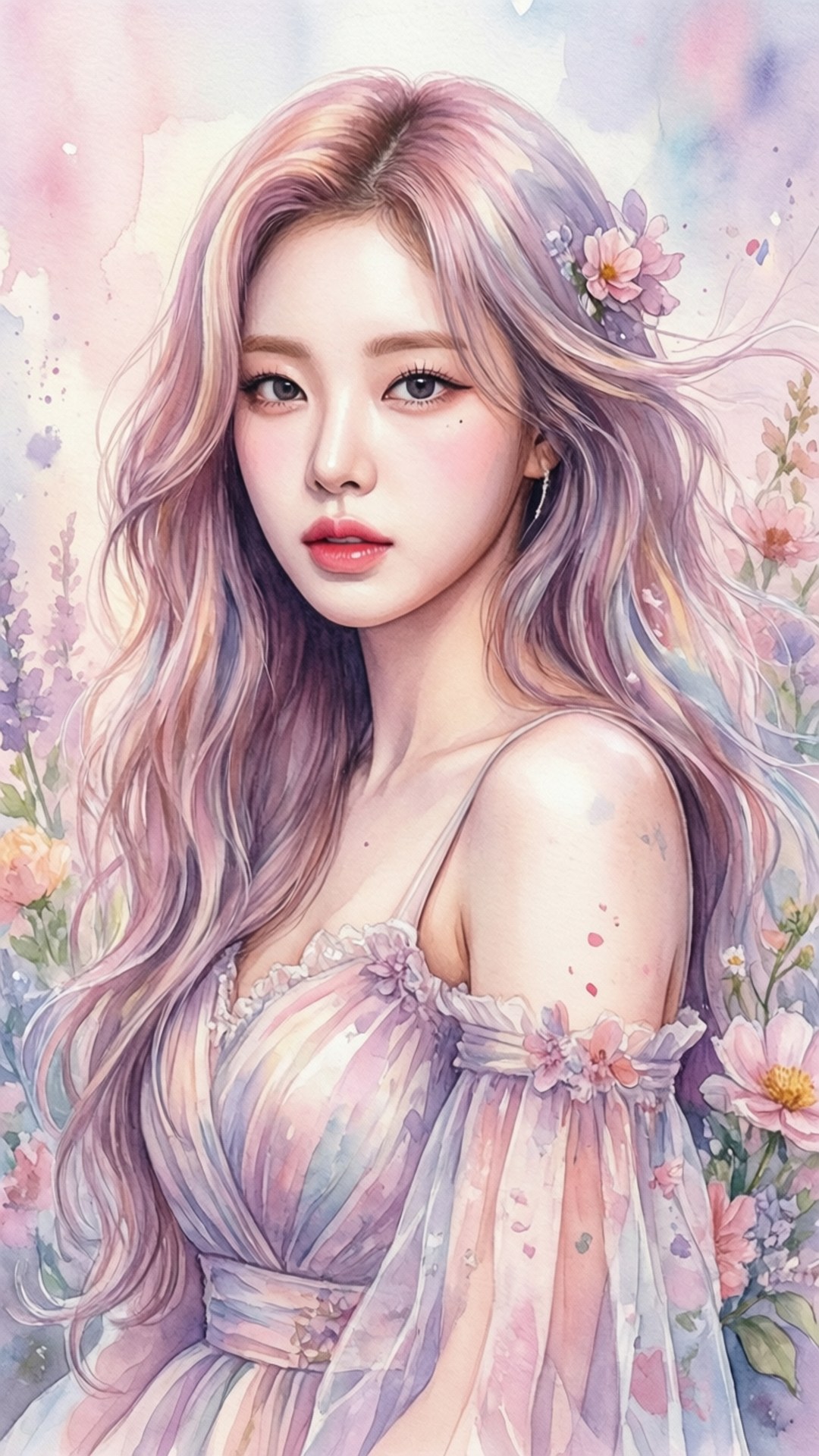 Акварельний Kpop айдол Шпалери