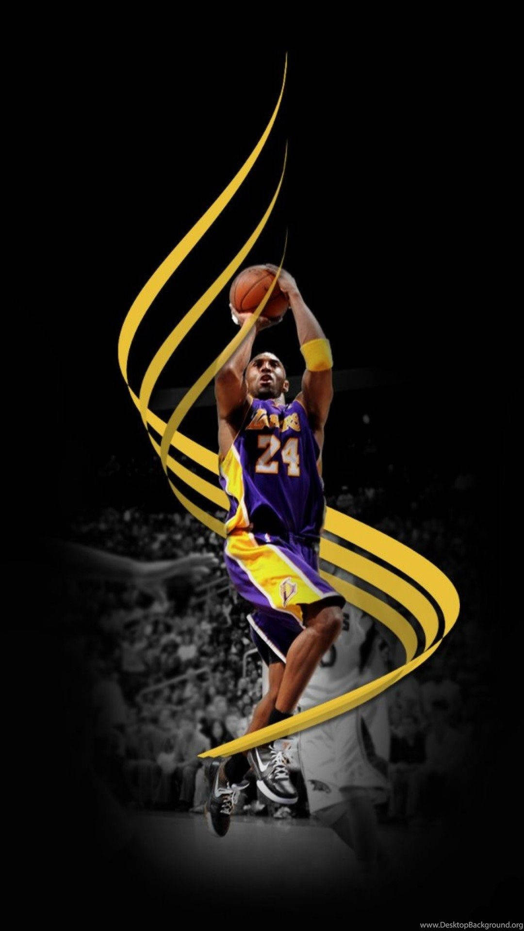 Lakers iPhone з Кобе в момент кидка Шпалери