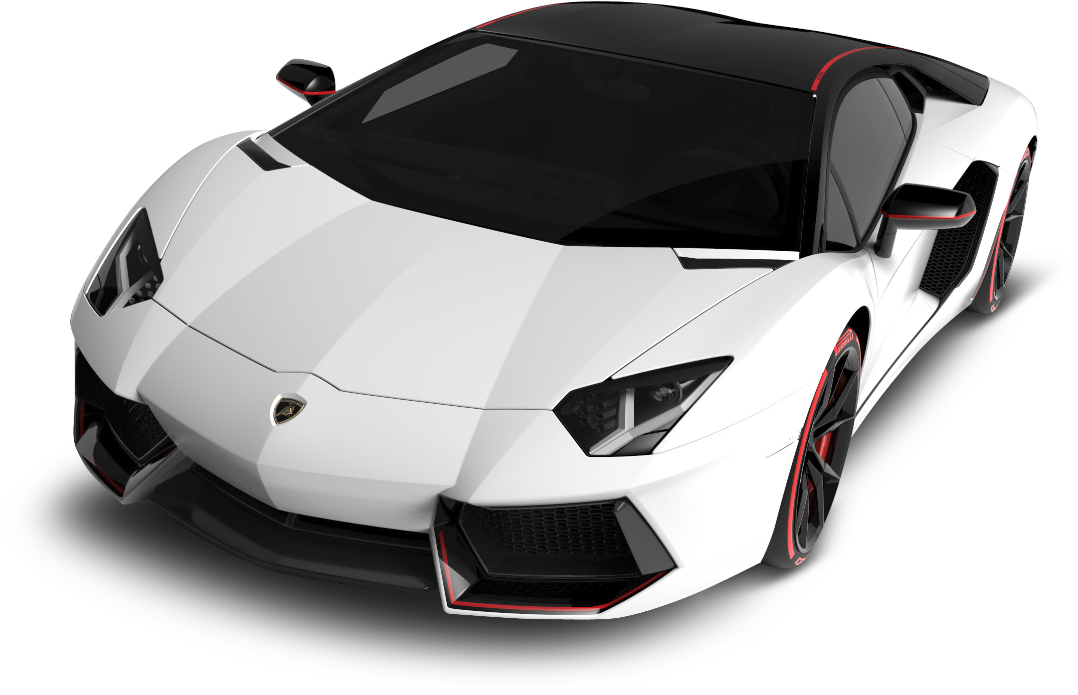 Білий Lamborghini Aventador S V J під кутом Шпалери