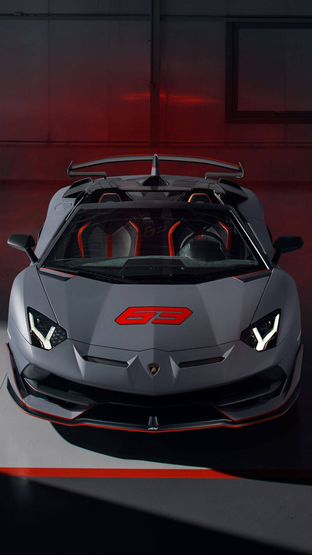 Сірий Lamborghini Aventador SVJ Шпалери