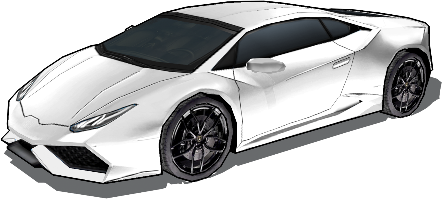 Білий Lamborghini Huracan збоку Шпалери