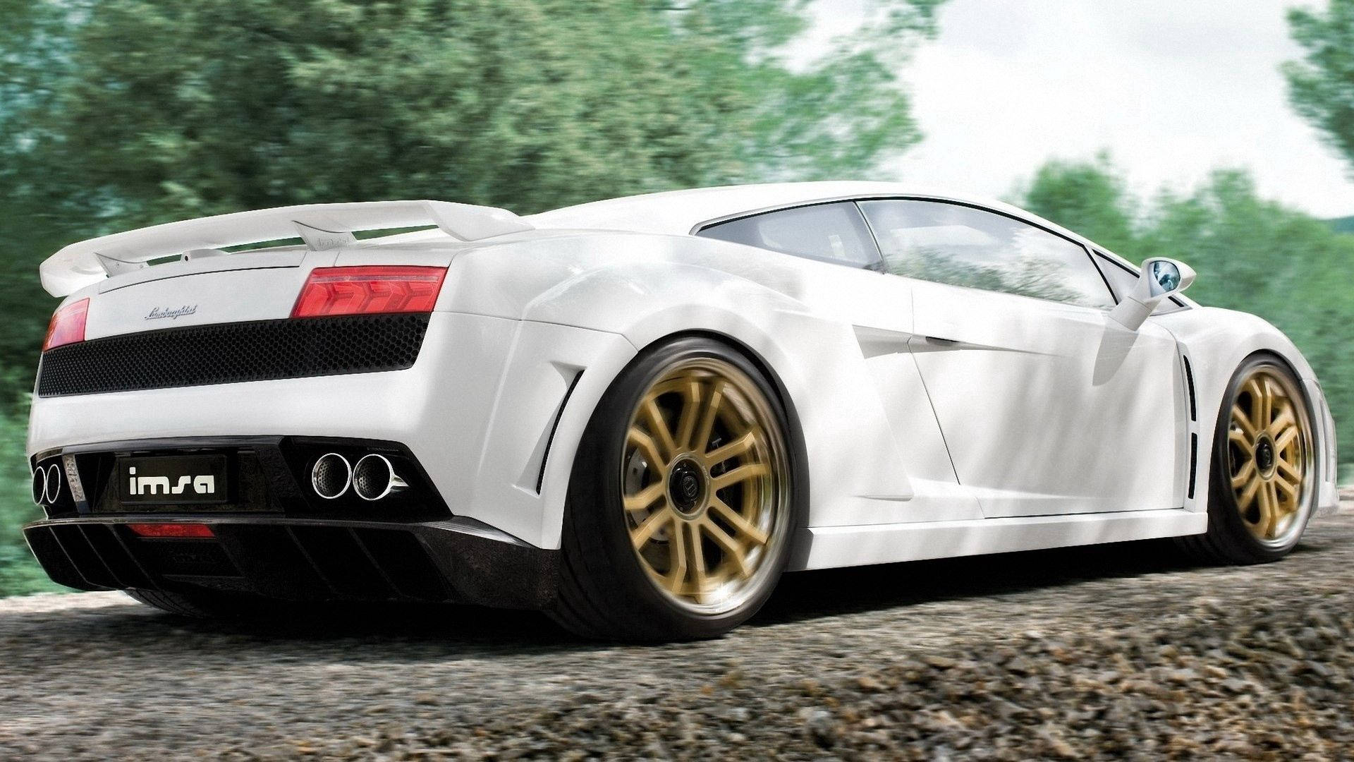 Розкіш і швидкість білого Lamborghini Шпалери