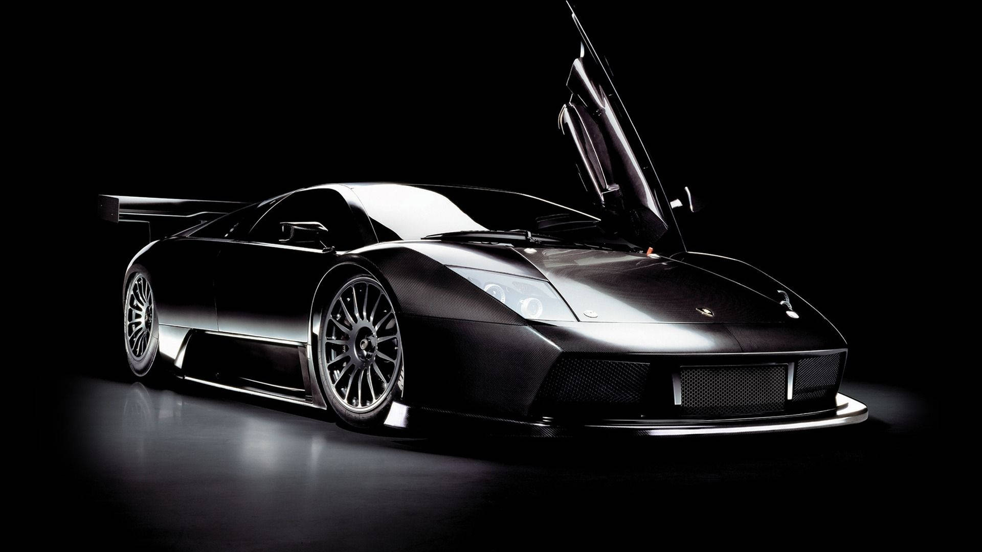 Чорний Lamborghini Murcielago — Шедевр інженерії спортивних автомобілів Шпалери
