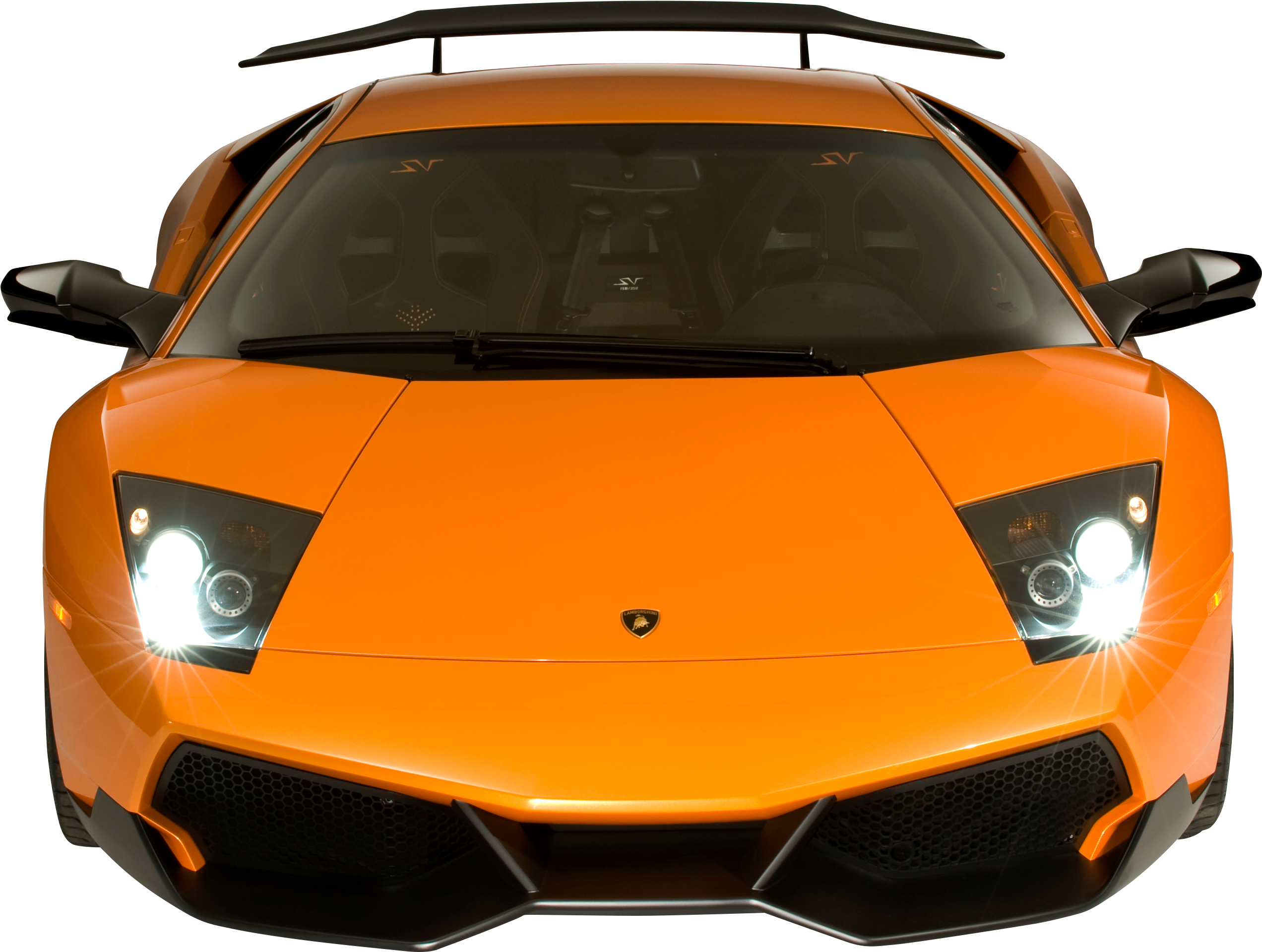 Помаранчевий Lamborghini Murcielago S V спереду Шпалери