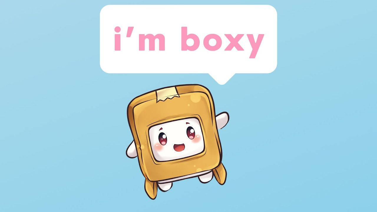 LankyBox Бокси на синем фоне Шпалери