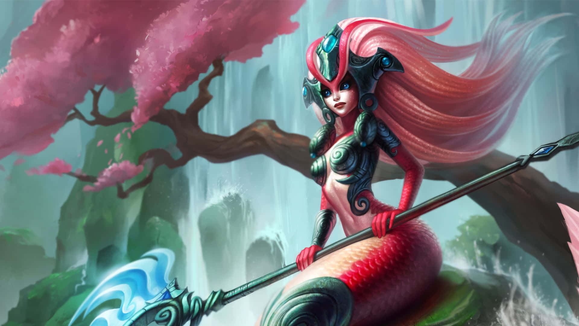 Кольорова русалка League of Legends Шпалери