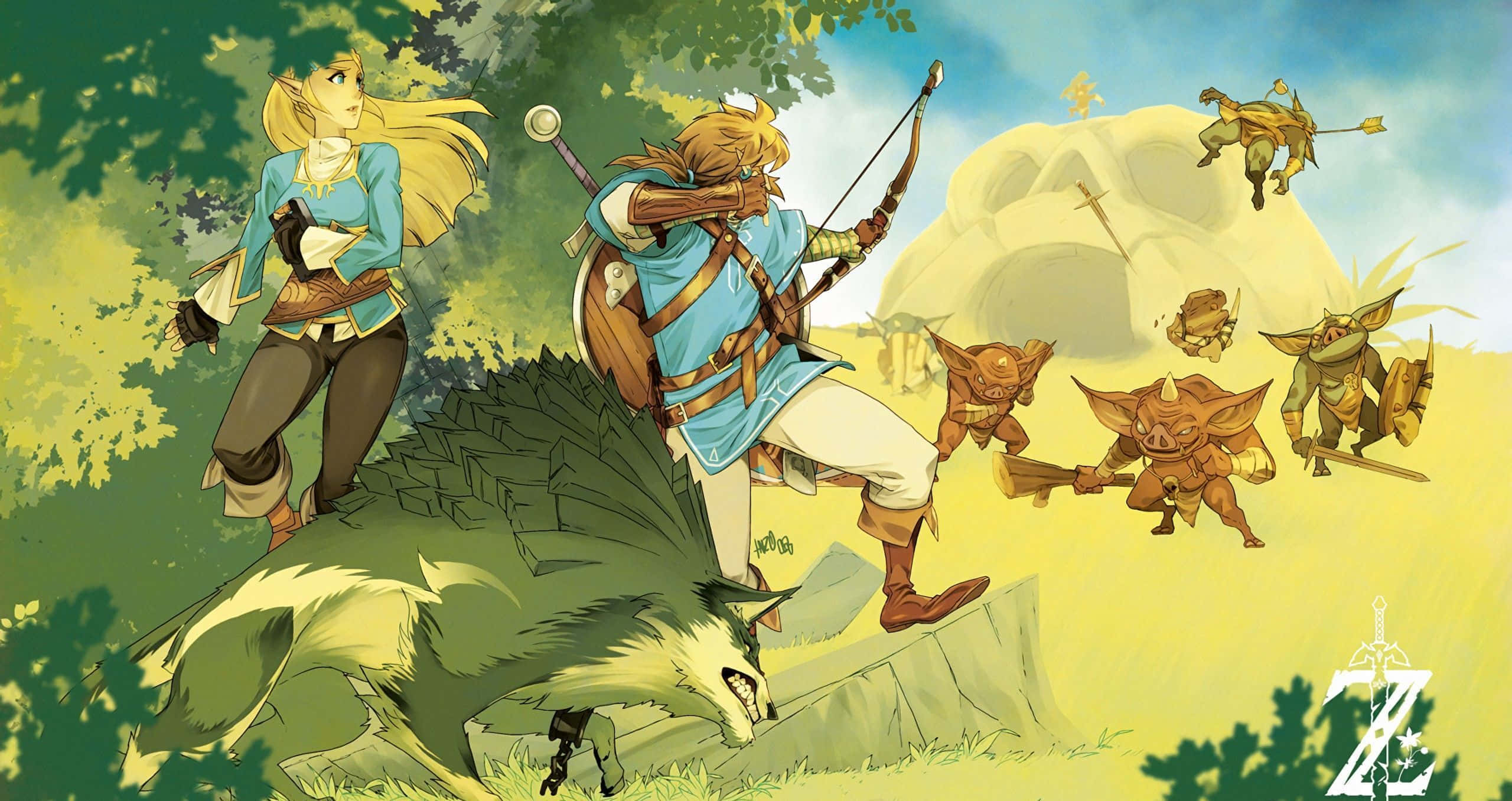 Досліджуйте світ Legend of Zelda. Шпалери