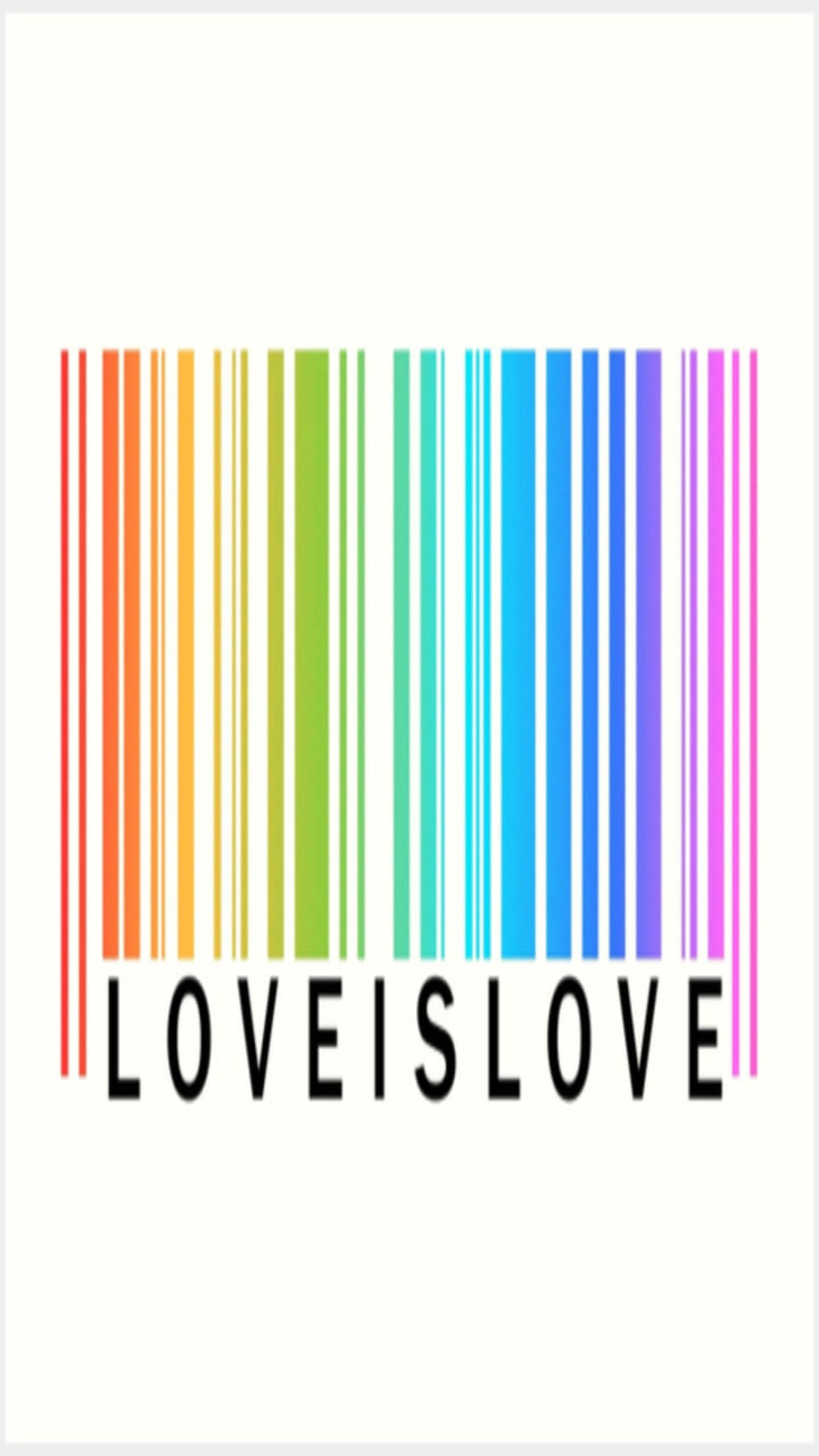 Колоритний штрих-код LGBT Телефон Шпалери