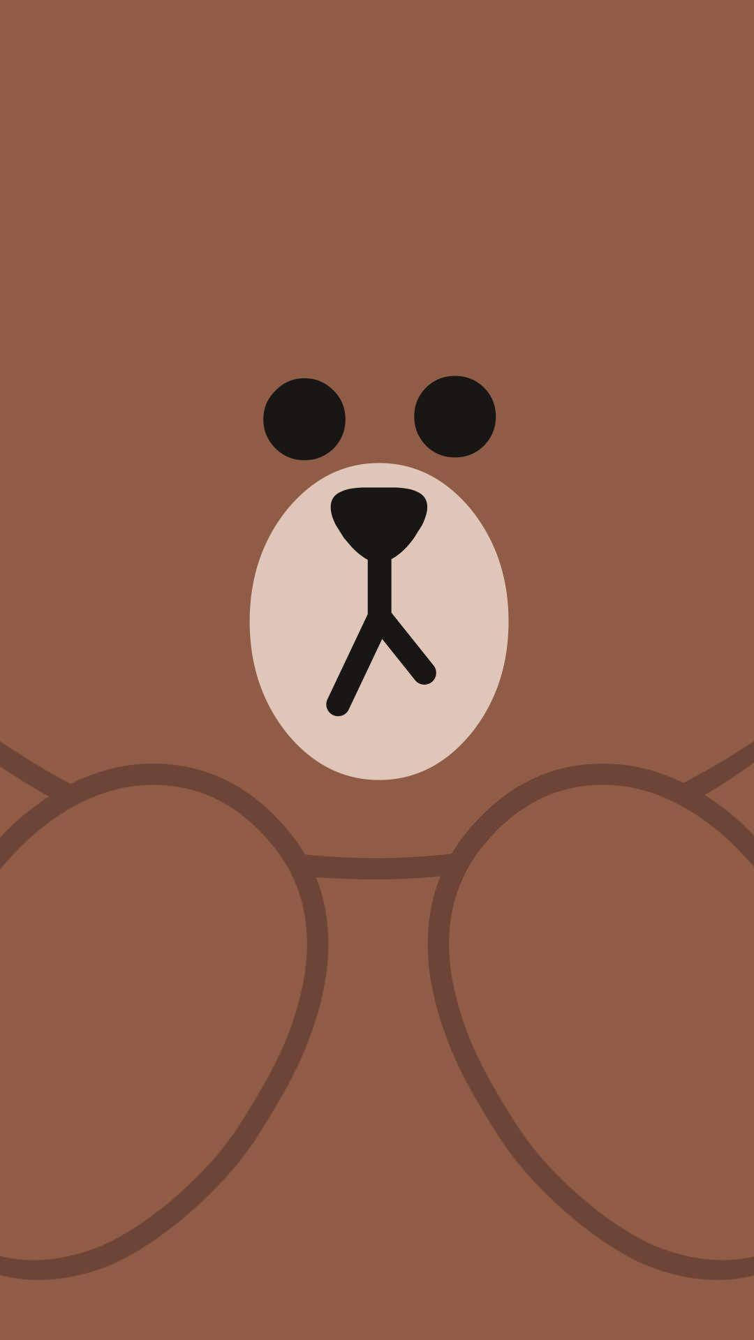 Line Friends Браун корейський ведмедик Шпалери