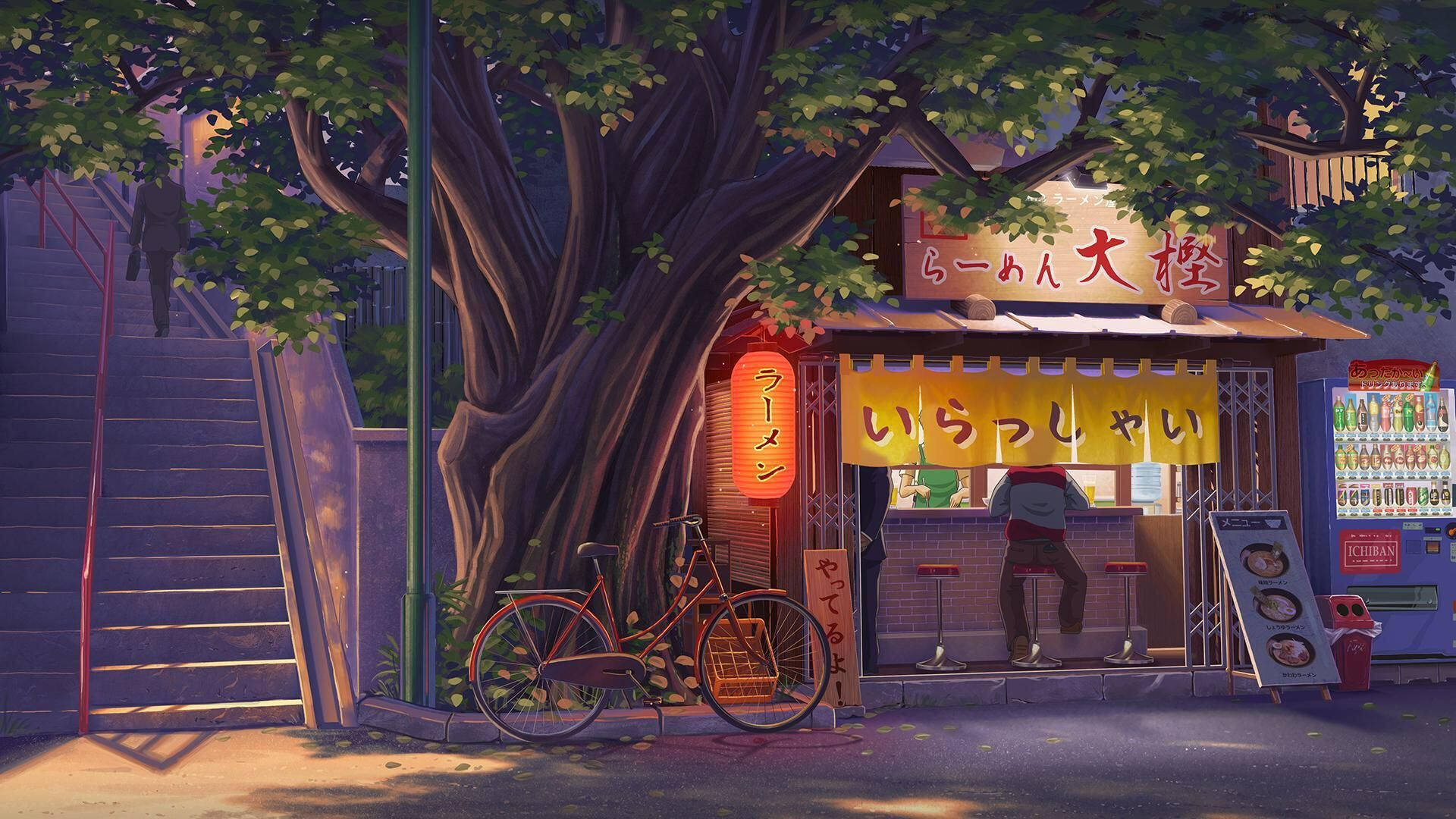 Lofi ресторан рамену Pinterest естетика Шпалери