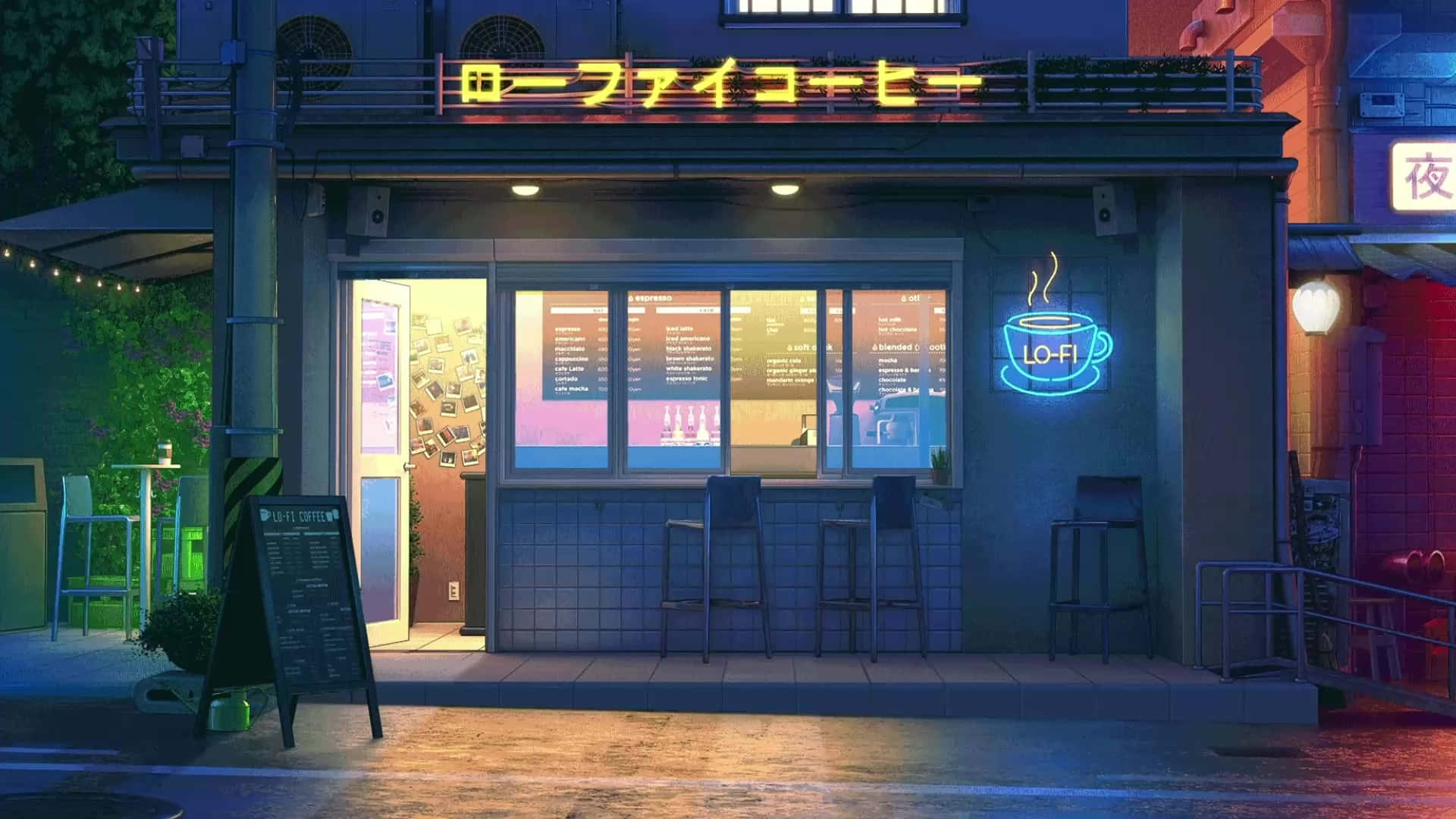 Lofi Аніме Кафе Шпалери