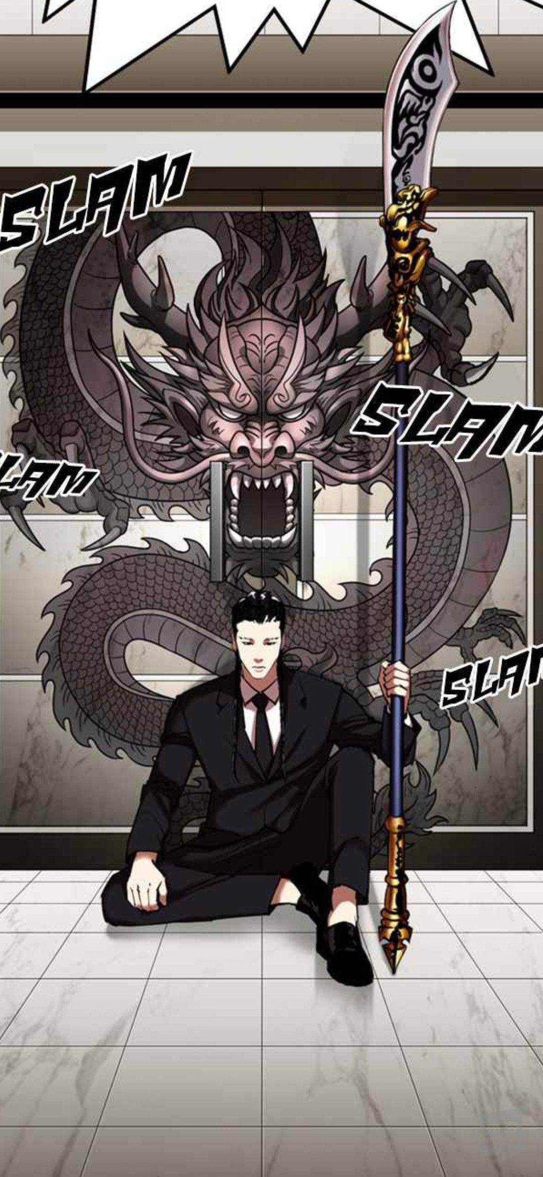 Lookism Сяолун с оружием Шпалери