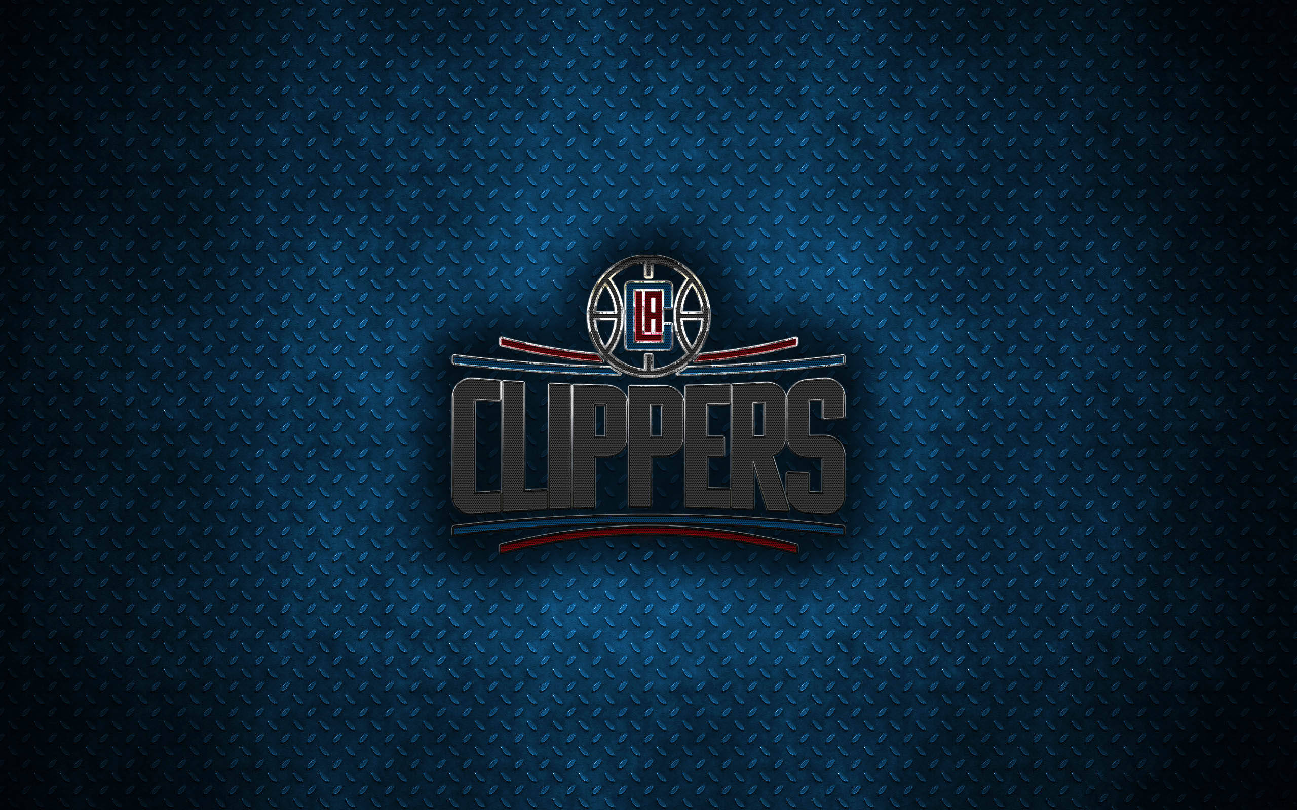 Los Angeles Clippers на металлическом фоне Шпалери