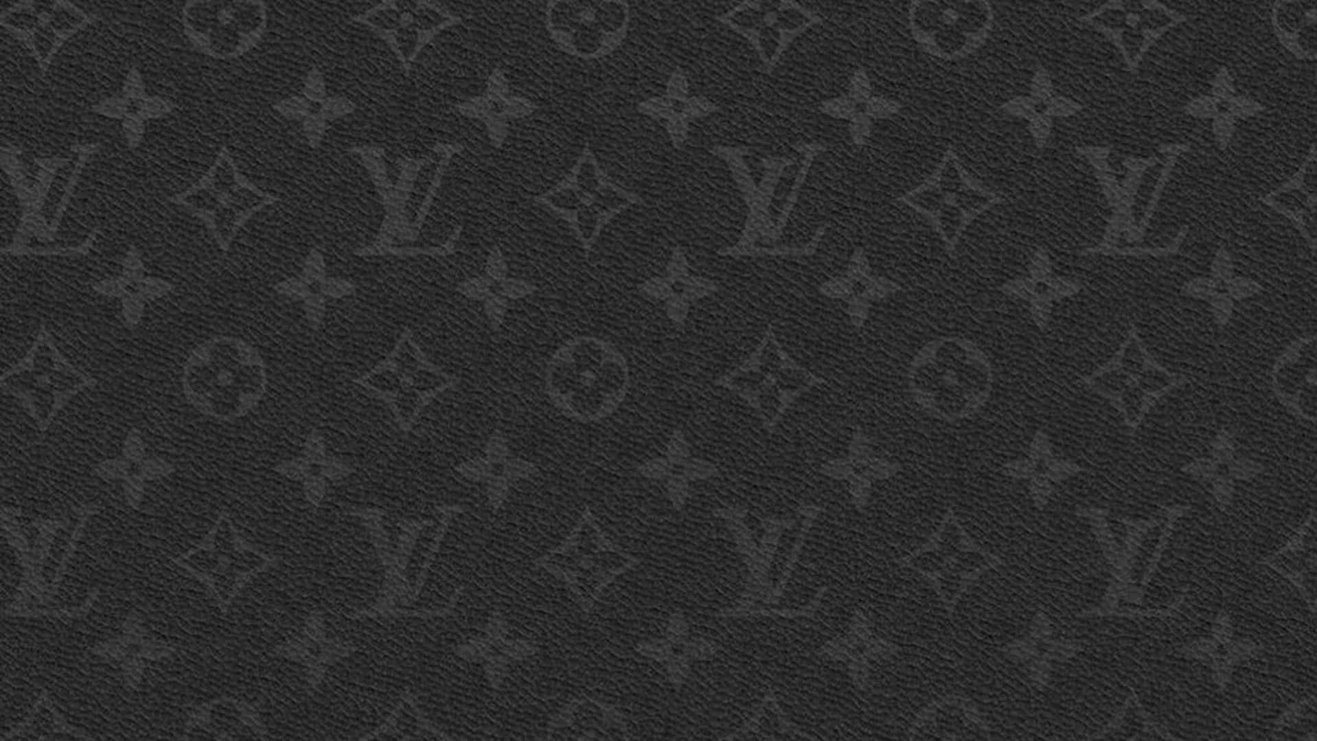 Текстурний чорний фон Louis Vuitton Шпалери