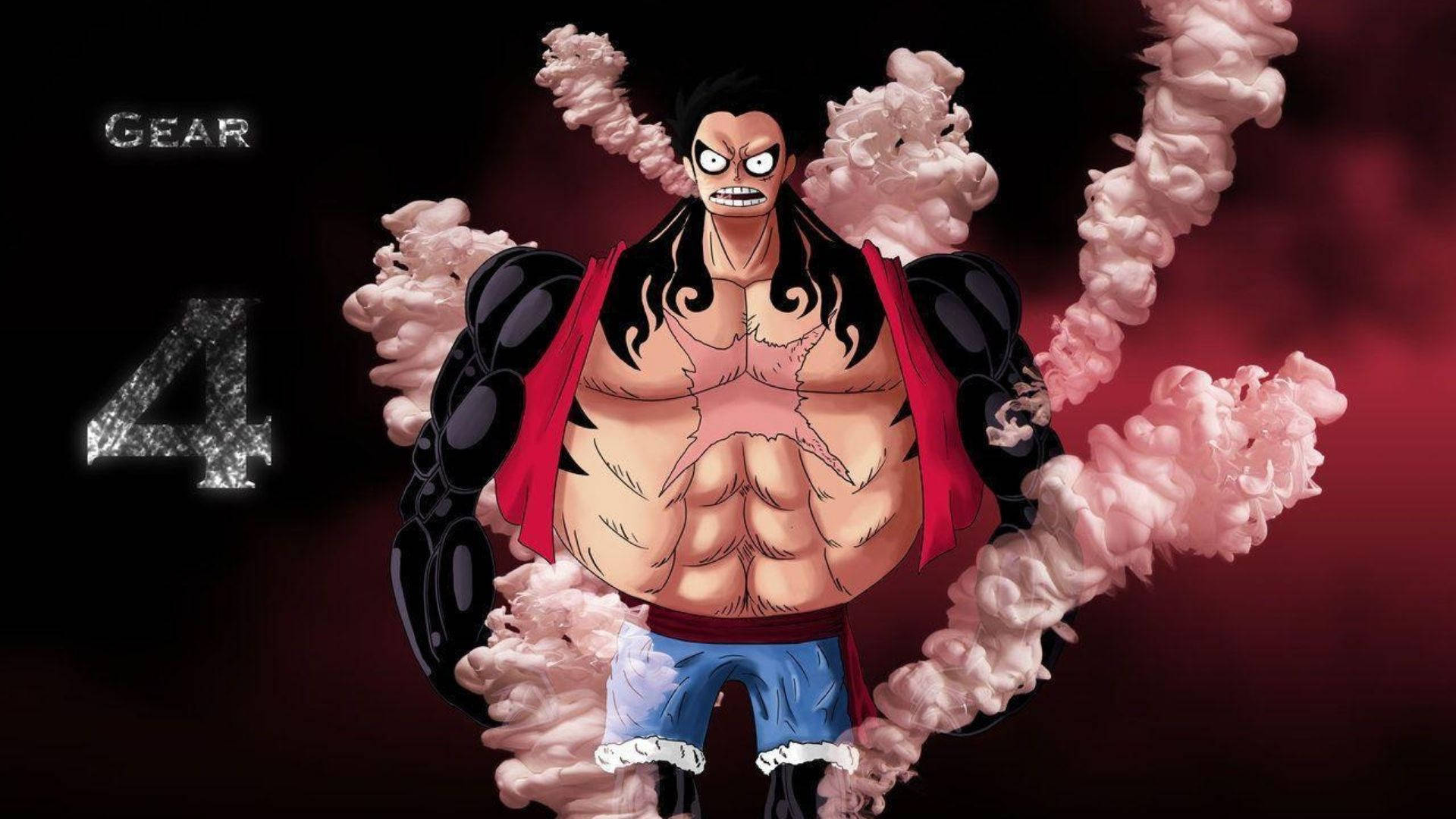 Luffy Gear 4 Розова пара Шпалери