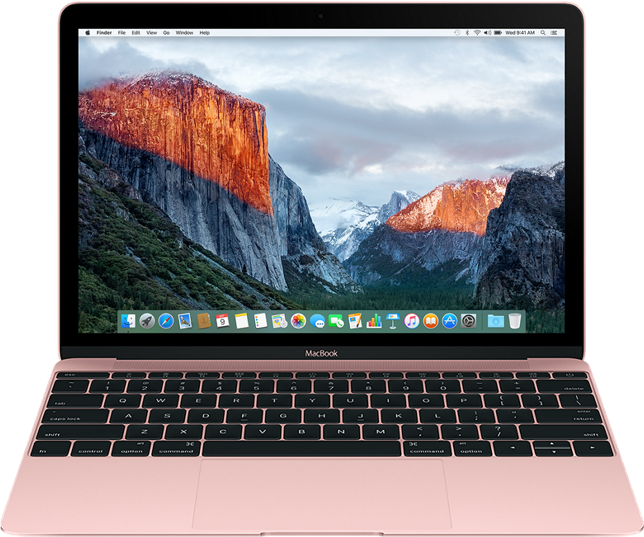 Розово-золотой дисплей MacBook Pro Шпалери