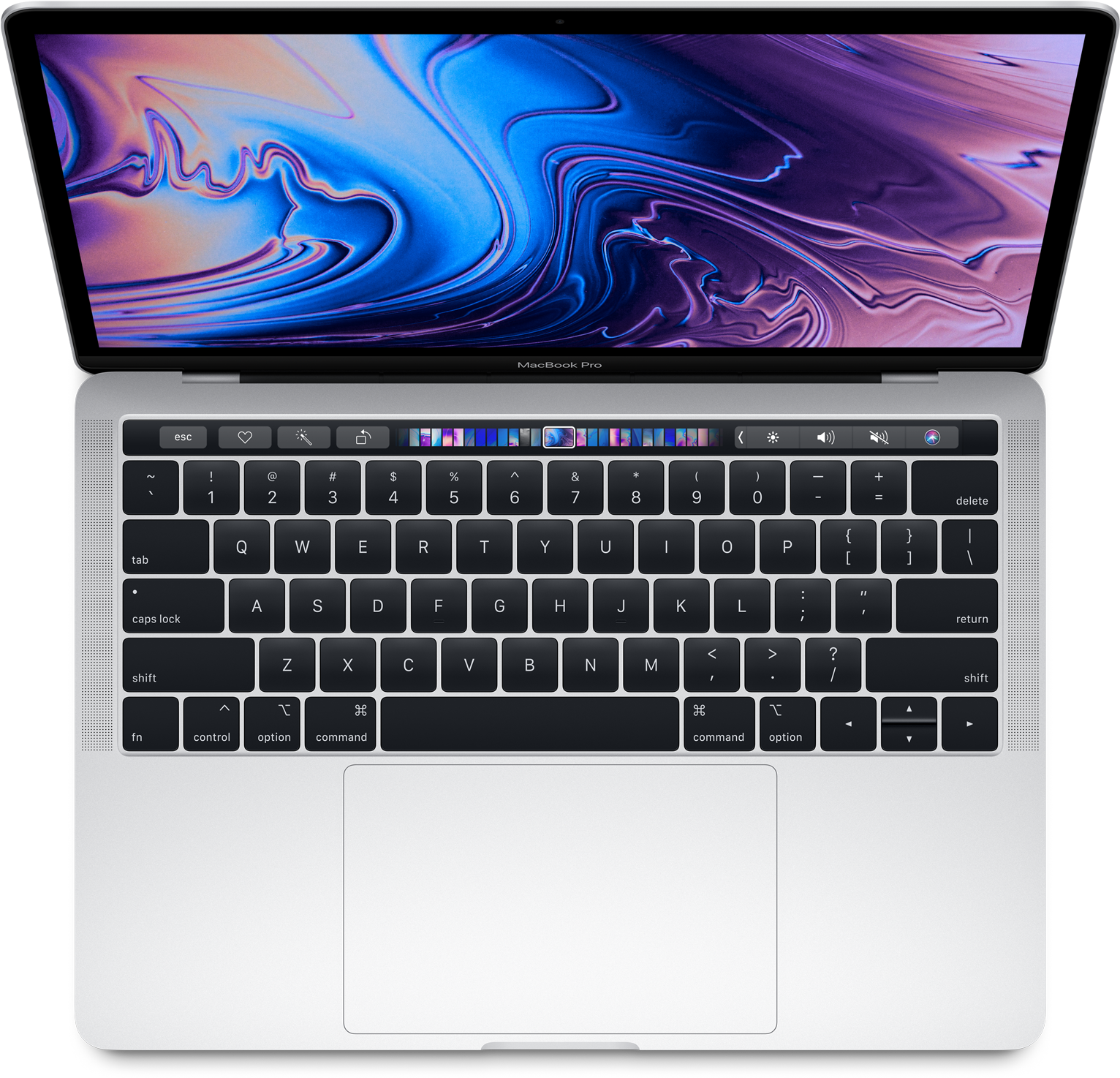 MacBook Pro вид зверху відкритий Шпалери