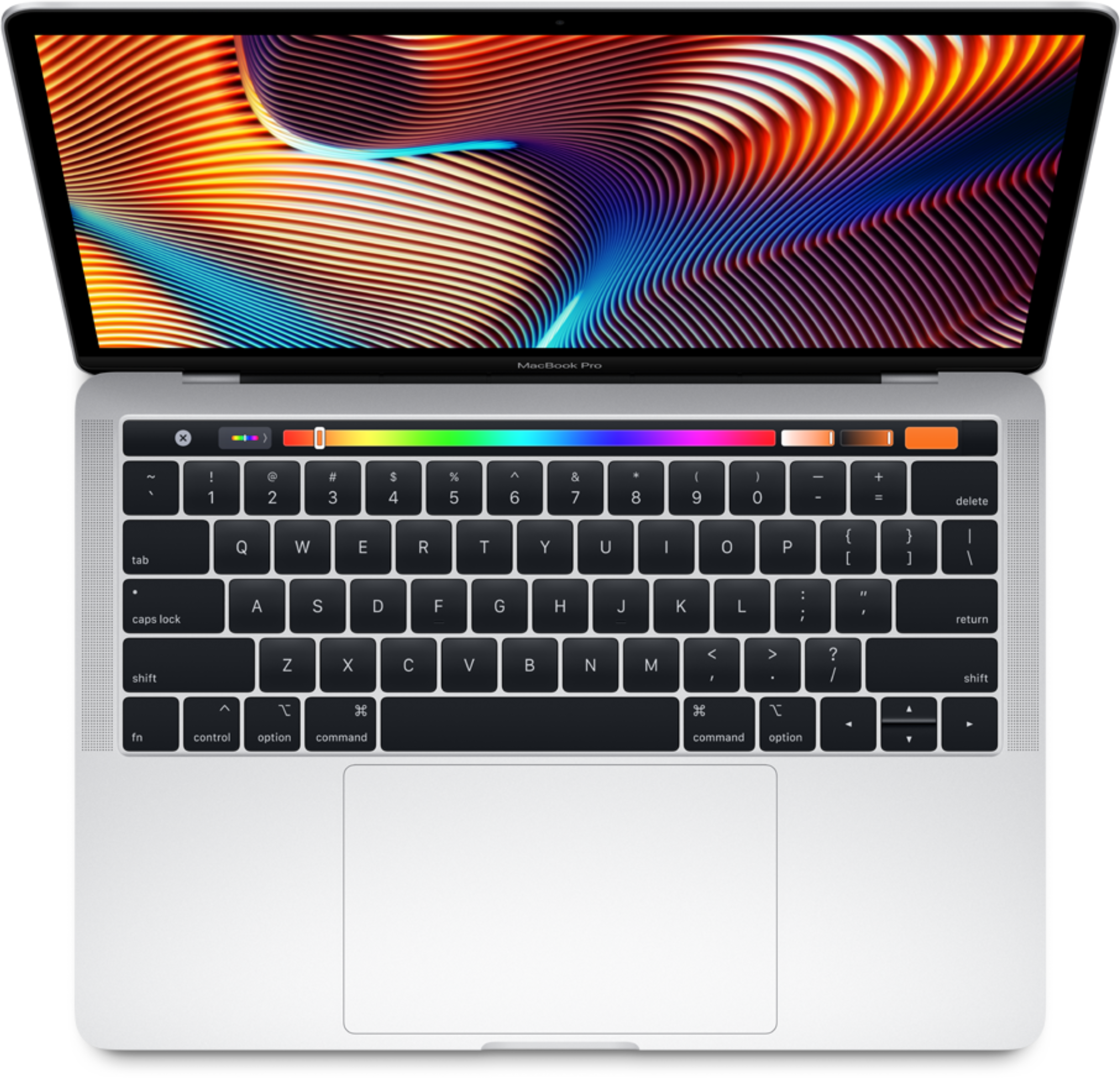 MacBook Pro з Touch Bar вигляд зверху Шпалери