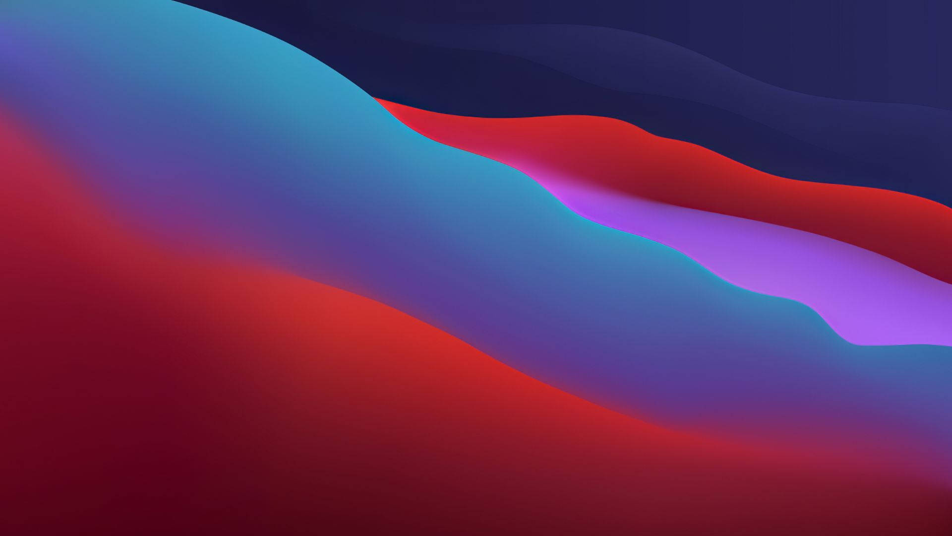 macOS Big Sur червоні та сині хвилі Шпалери