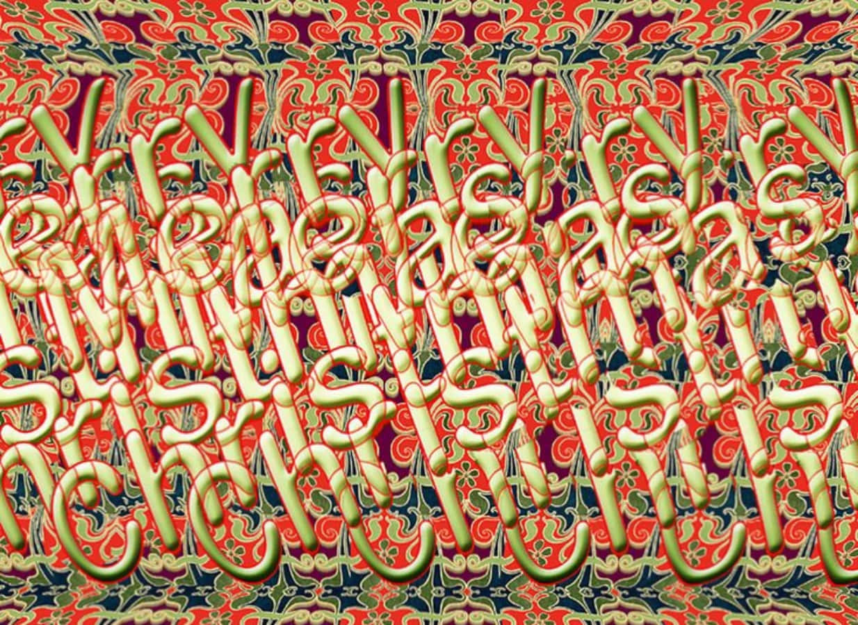 Веселого Різдва Magic Eye 3D стереограма Шпалери