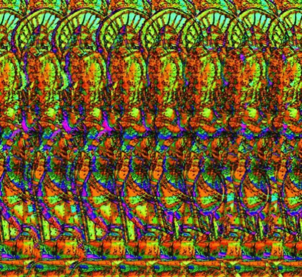 Психоделічний живопис Magic Eye 3D стереограма Шпалери