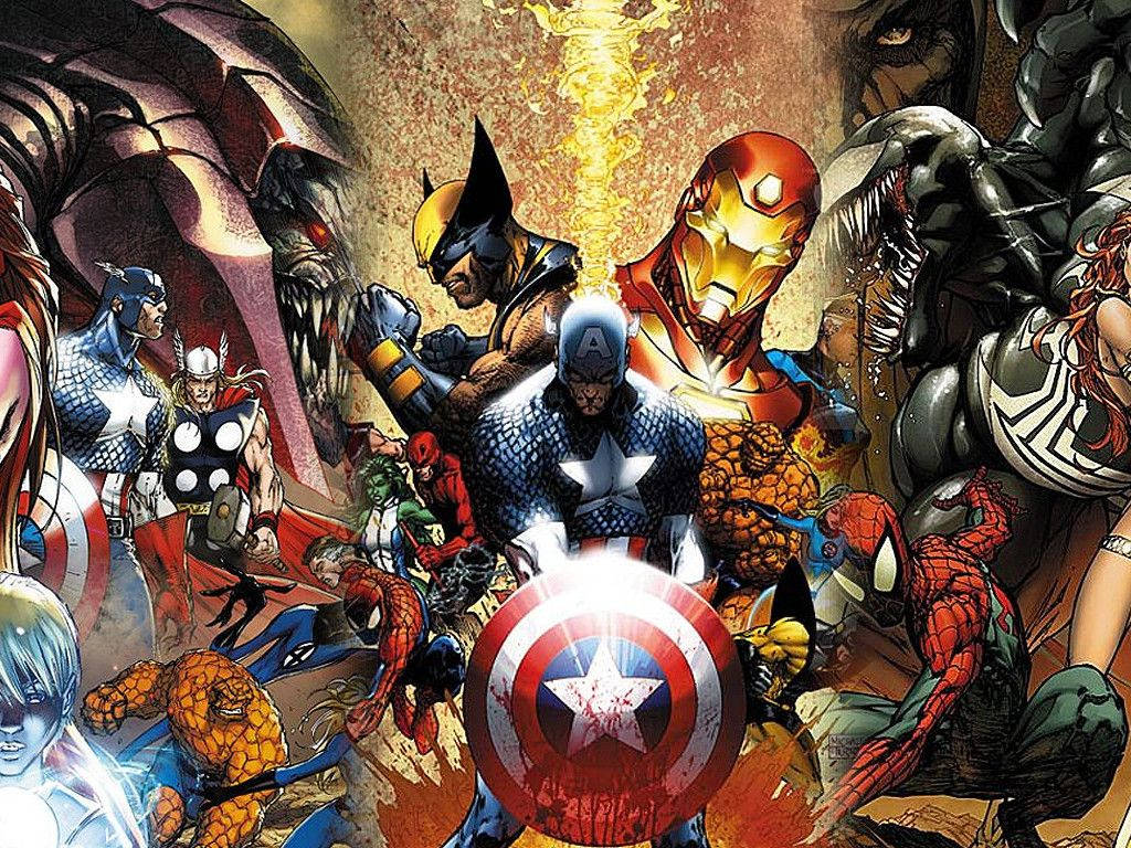 Об'єднання героїв Marvel Шпалери