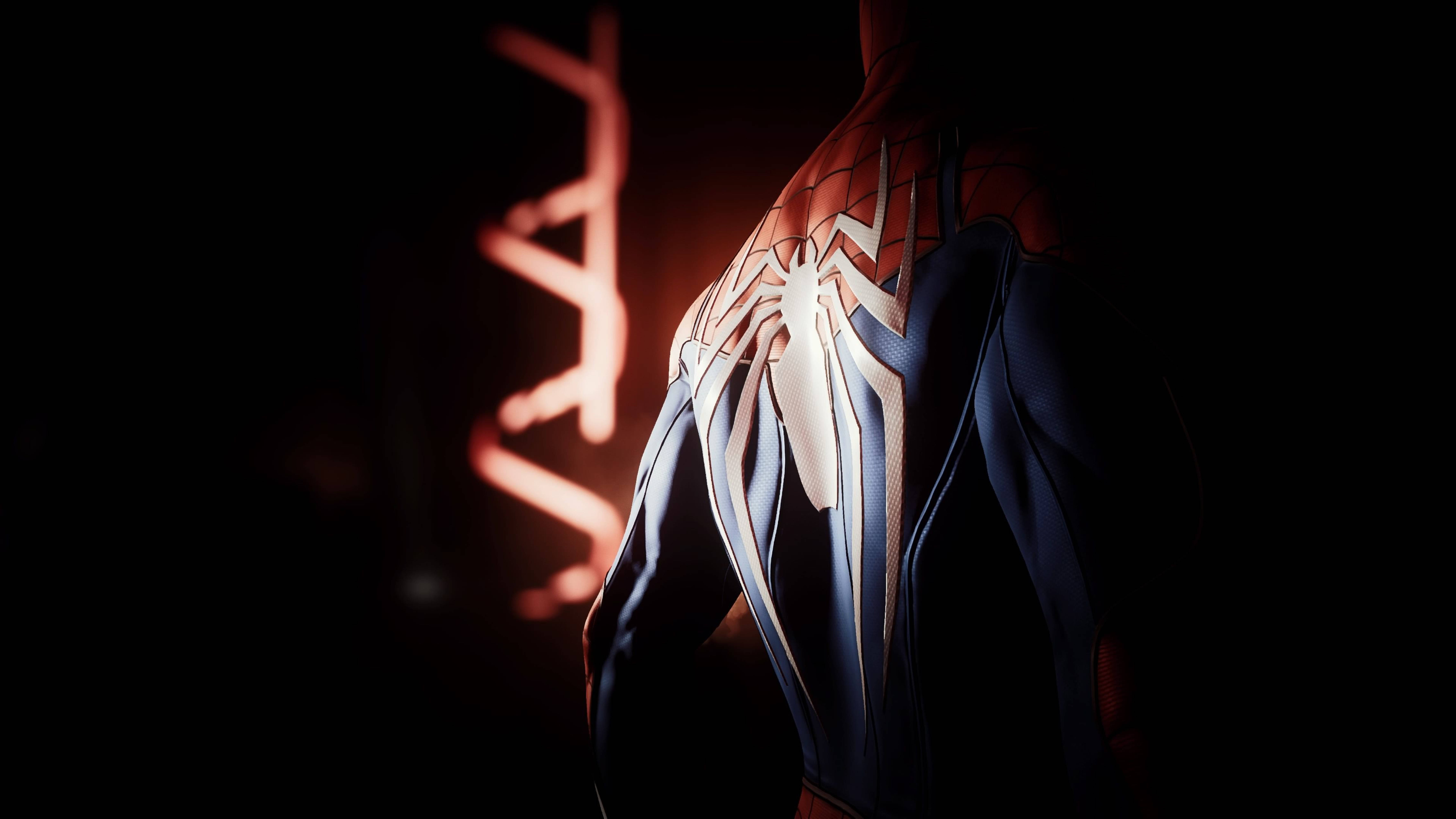 Неоновий Marvel Людина-павук 4K PS4 Шпалери