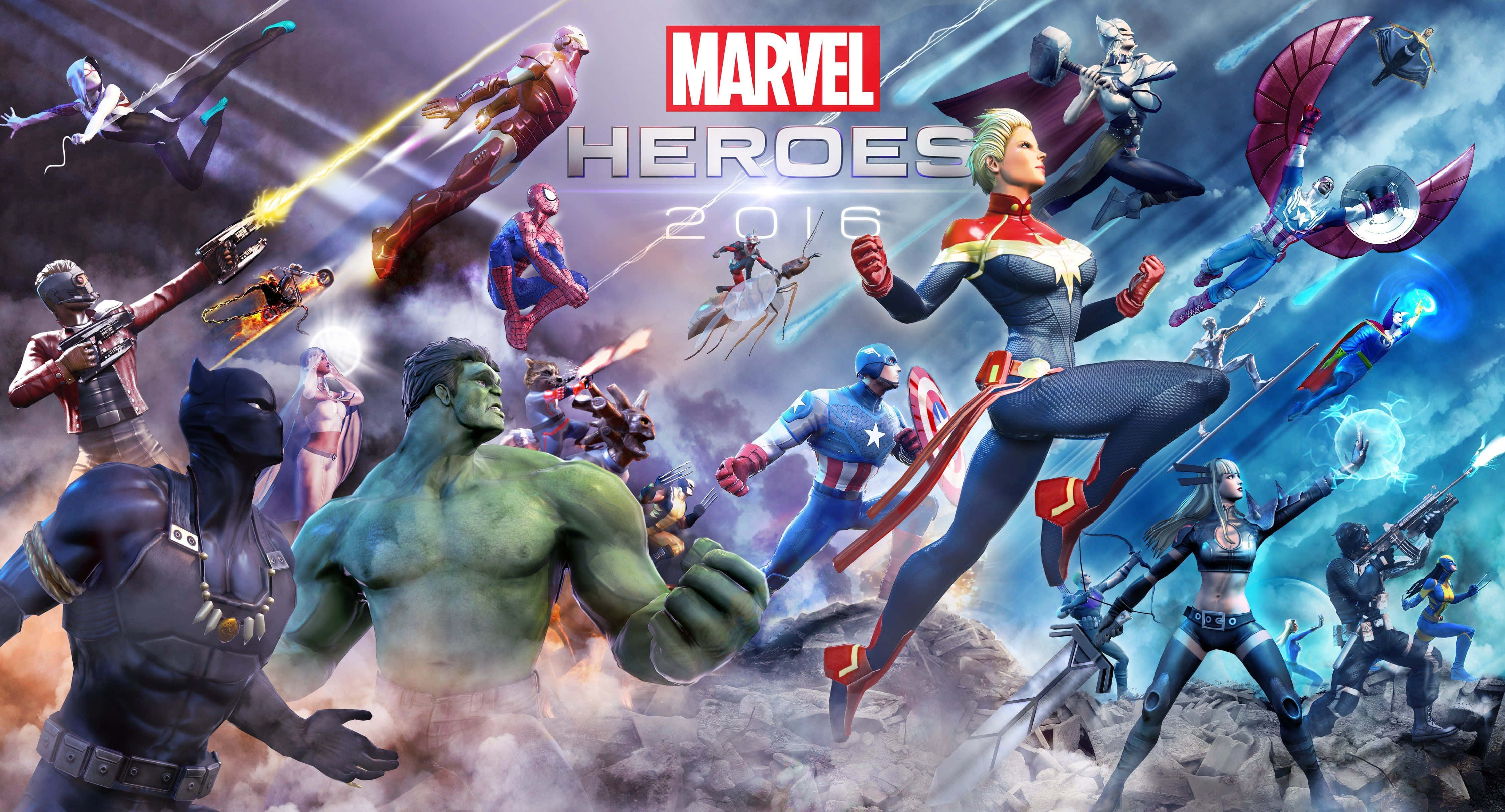 Персонажі Marvel Comics у дії Шпалери