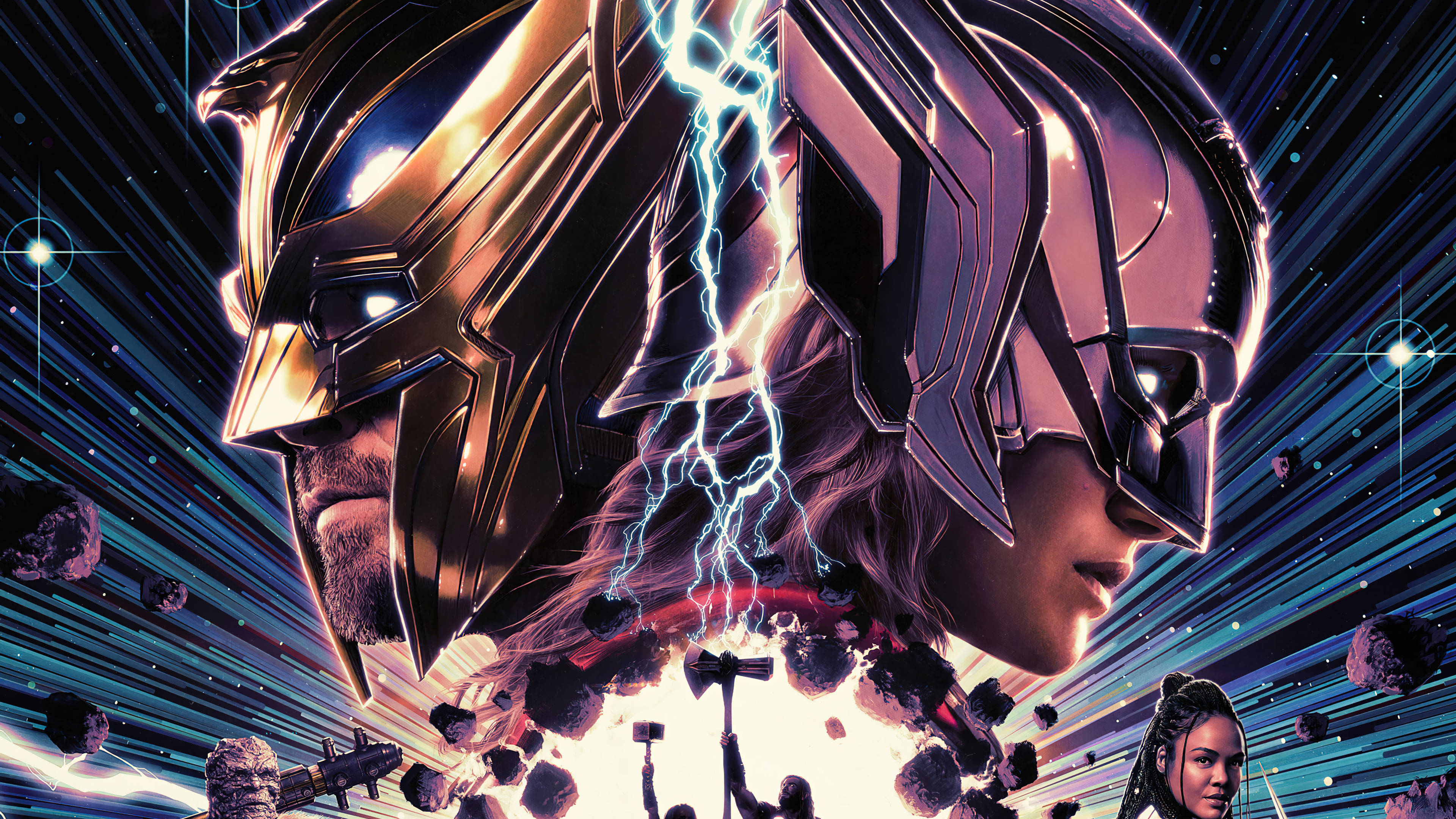 Динамічний дует Тора - шпалери для ноутбука Marvel Шпалери