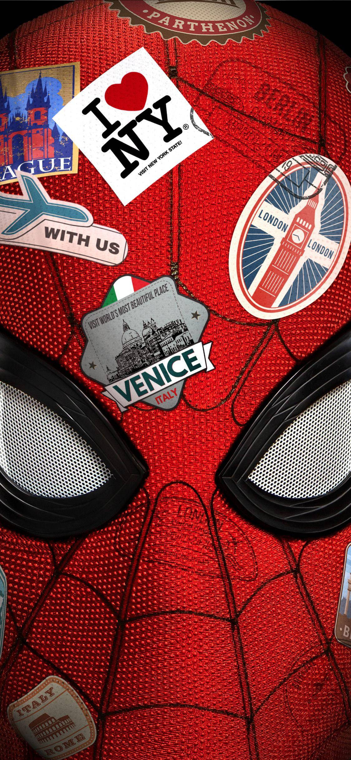 Голова Спайдермена Marvel iPhone X Шпалери