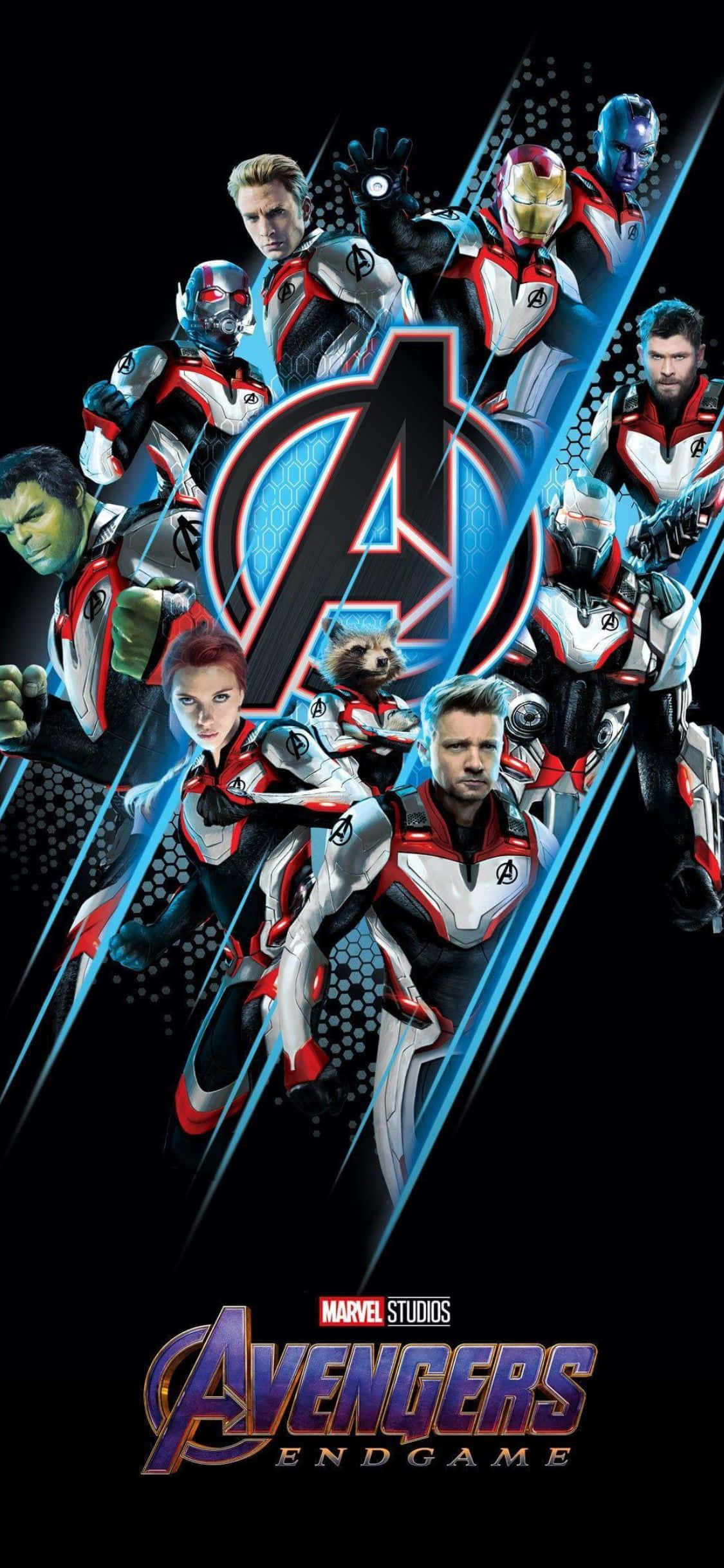 Герои в квантовых костюмах фон Marvel для iPhone XS Шпалери