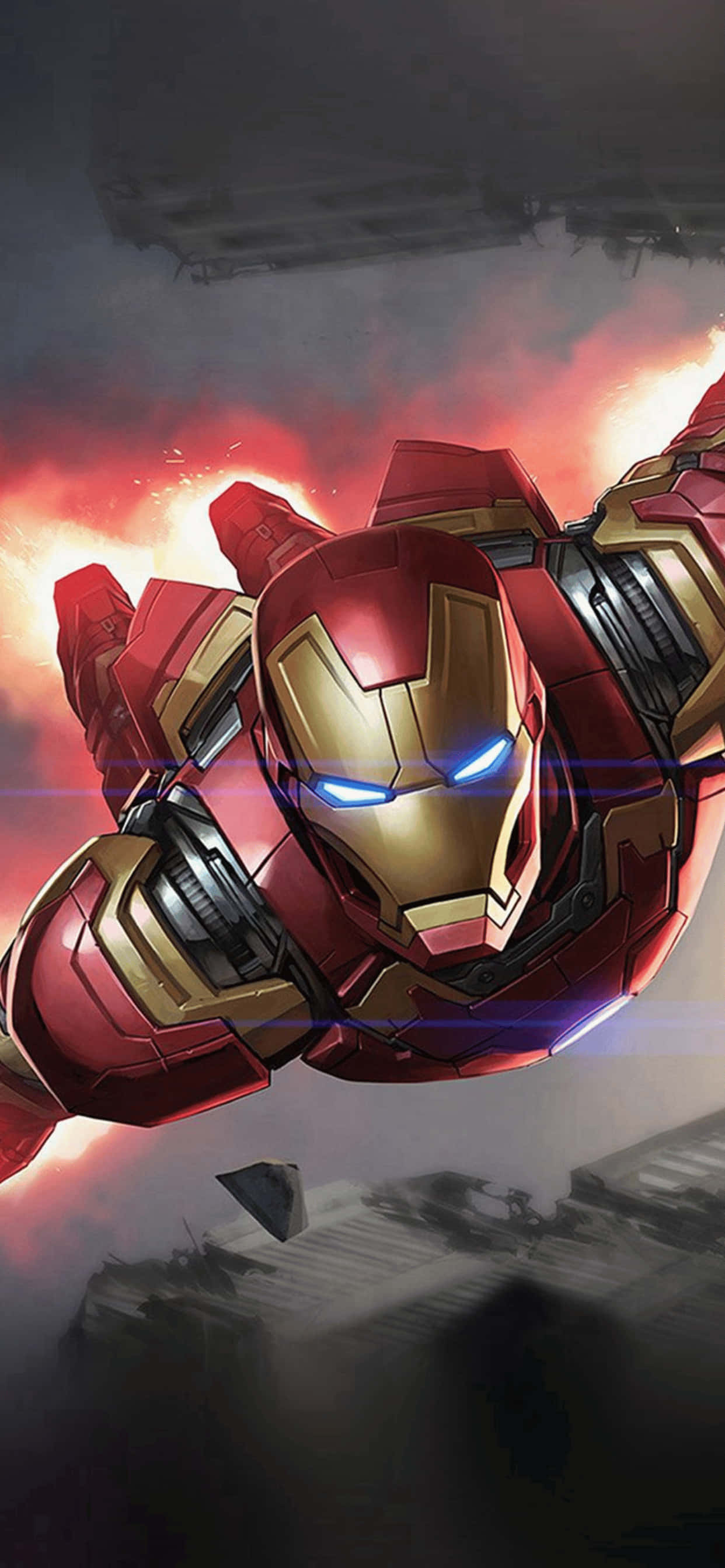 Епическое отображение героев Marvel на экране iPhone XS Max Шпалери