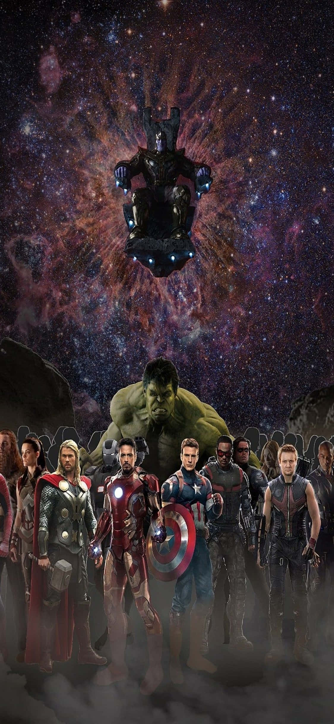 Получите любимых Мстителей Marvel на новый iPhone Xs Шпалери