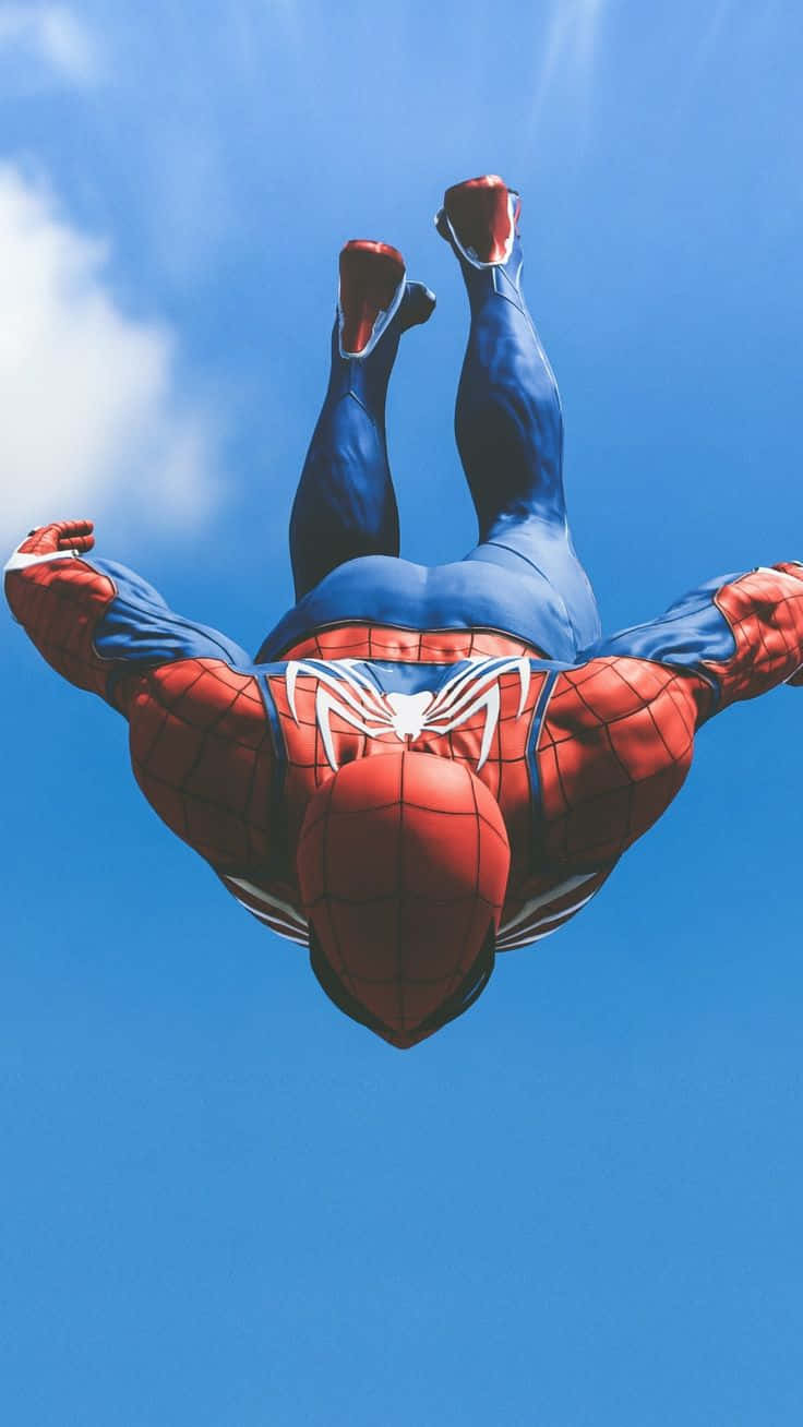 Marvel PS4 Spiderman пірнає з неба Шпалери