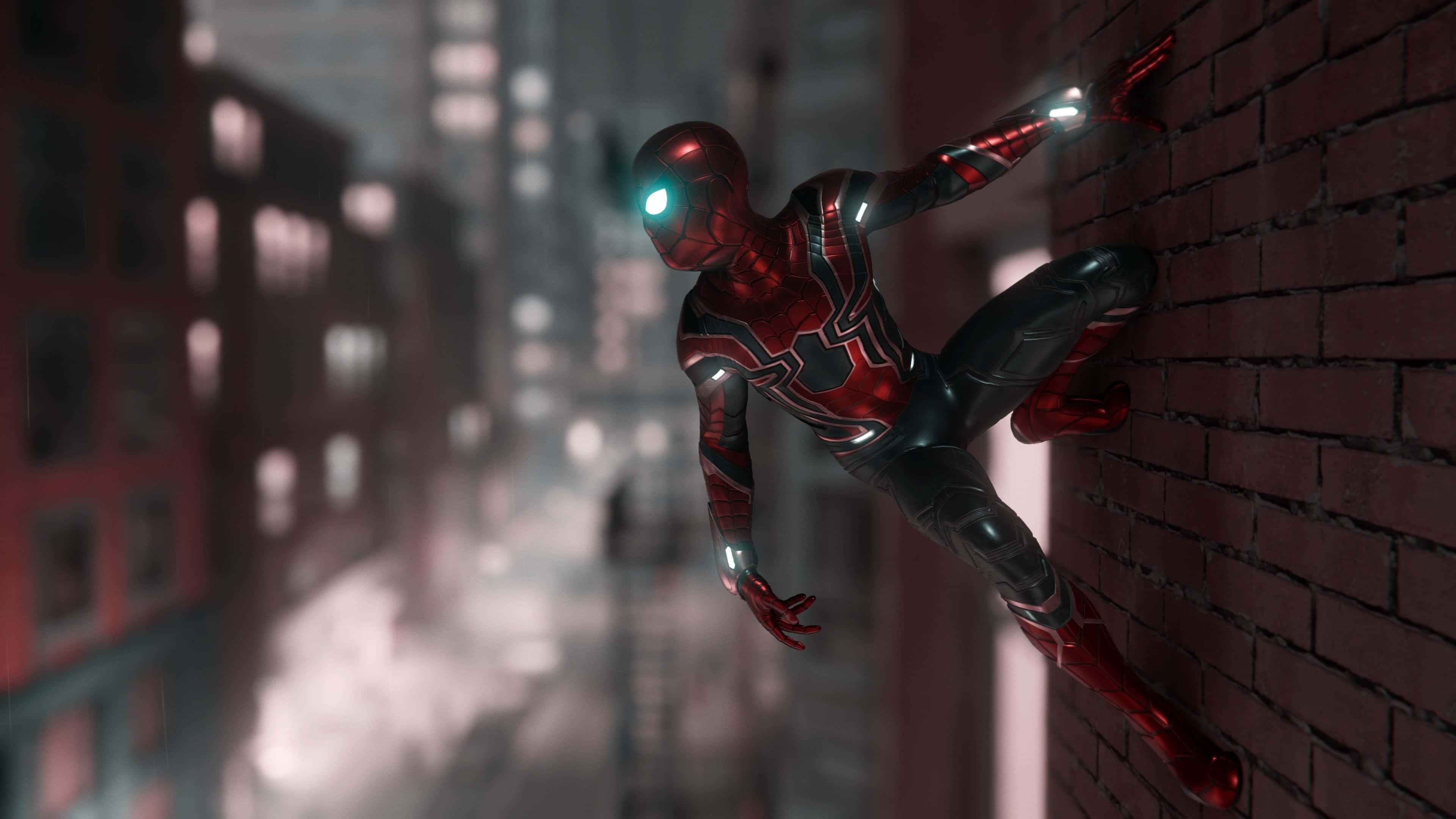 Marvel PS4 Людина-павук на стіні Шпалери