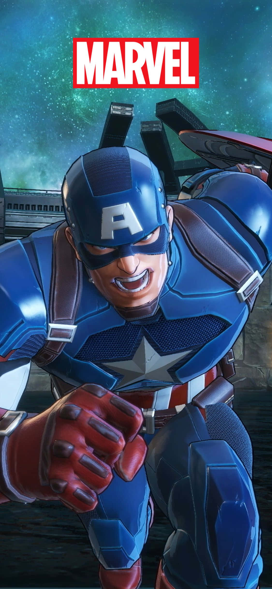 Marvel Ultimate Alliance 3 Капитан Америка фон Marvel для iPhone XS Шпалери